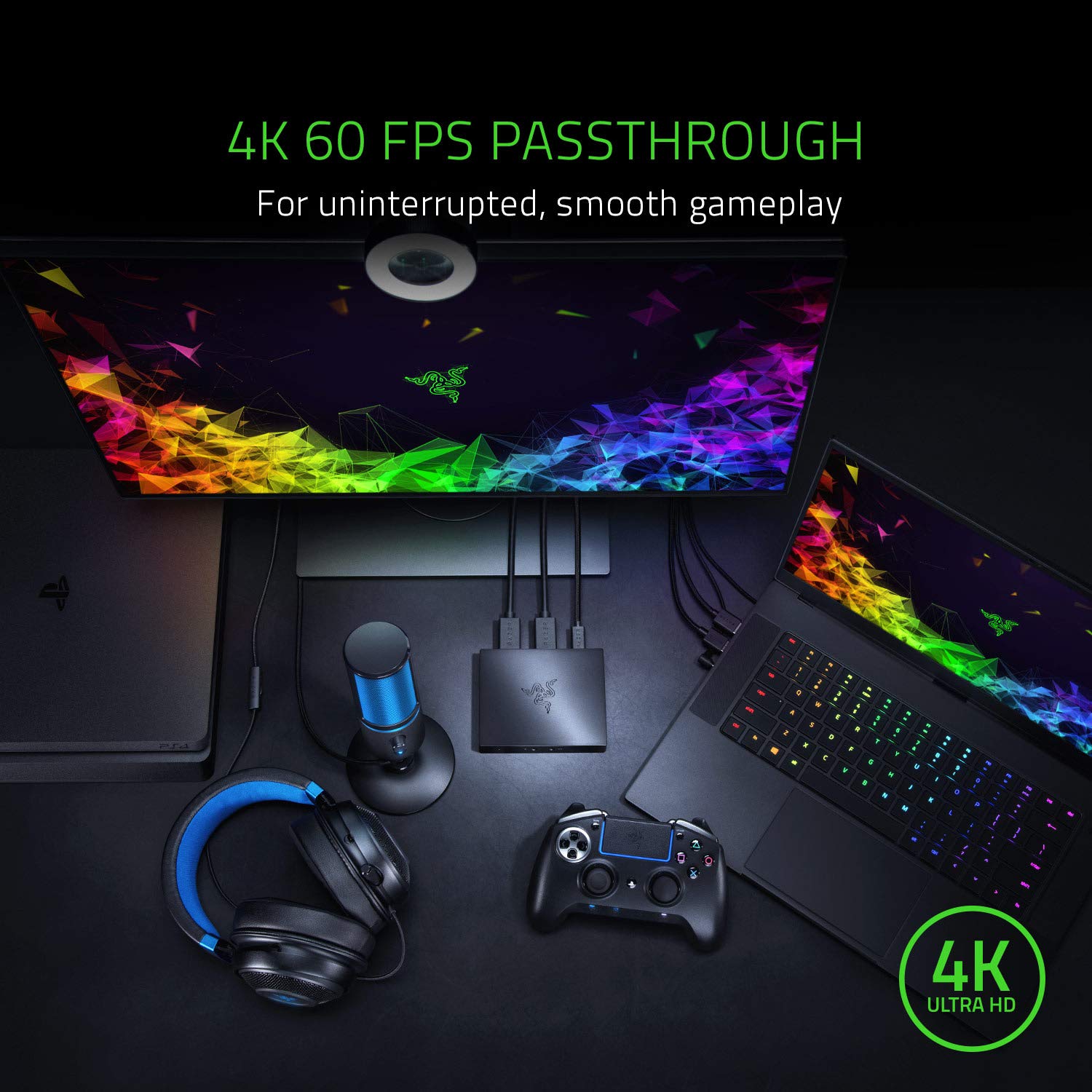 Razer Ripsaw HD - Captura de Streaming para Videojuegos: resolucion 1080P FHD 60 FPS - Compatible con PC, PS4, Xbox One, Nintendo Switch
