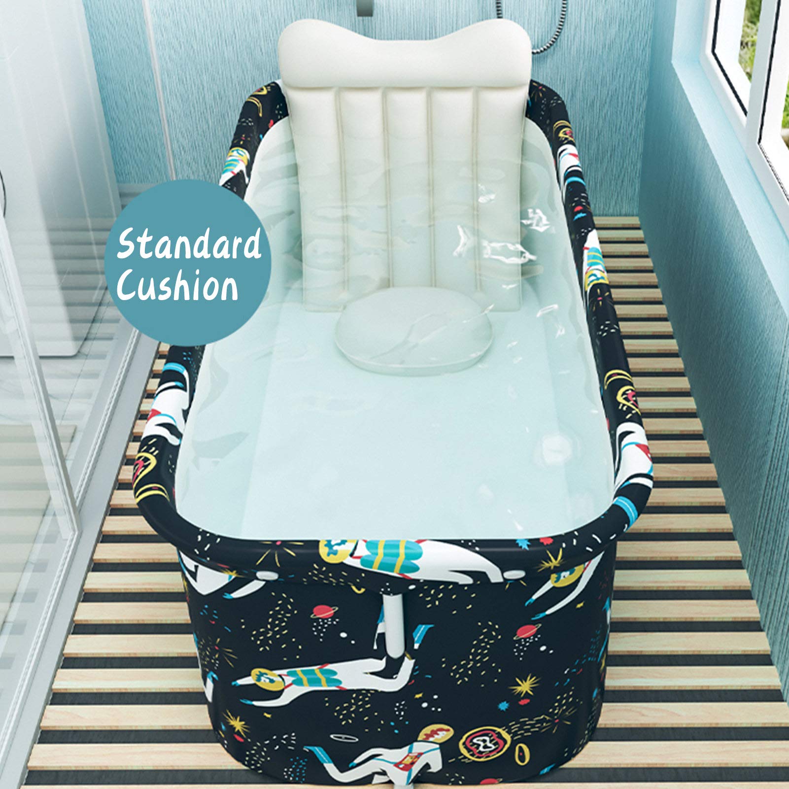 Tina Plegable Portátil Enfudid Grande para Baño y Spa