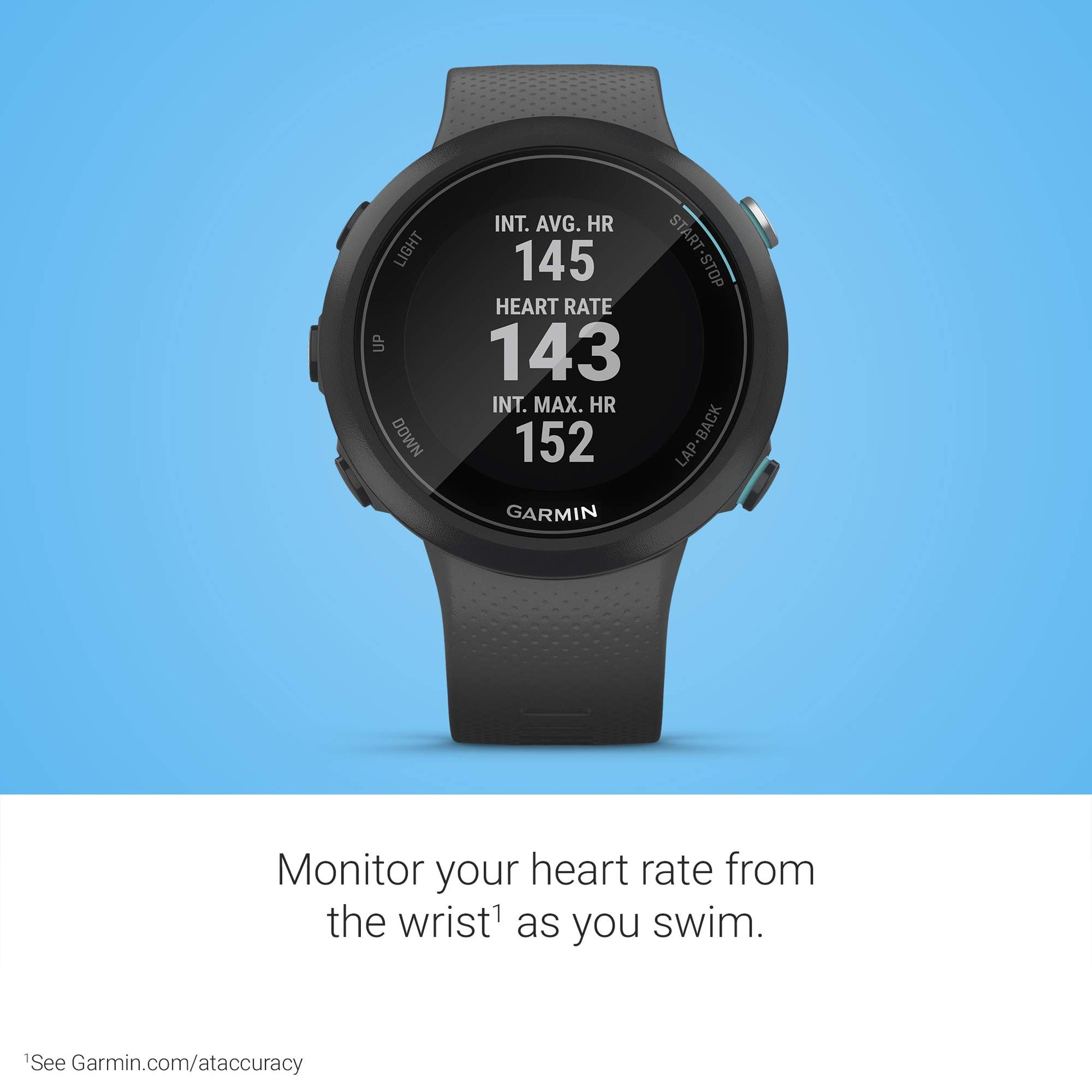 Garmin 010-02247-00 Swim Monitor Swim 2, Color Negro, Pack of/Paquete de 1