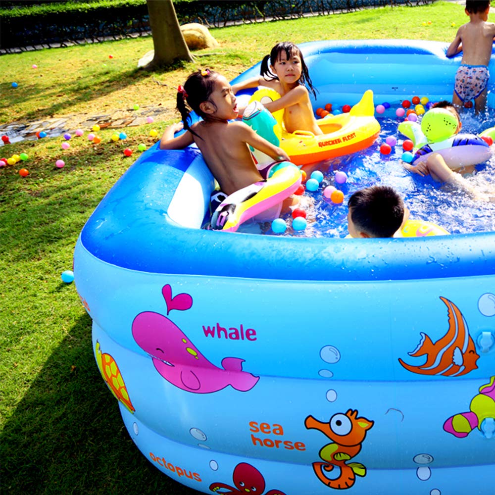 Piscina Inflable Familiar para Niños y Adultos Azul para Jardín y Patio Trasero