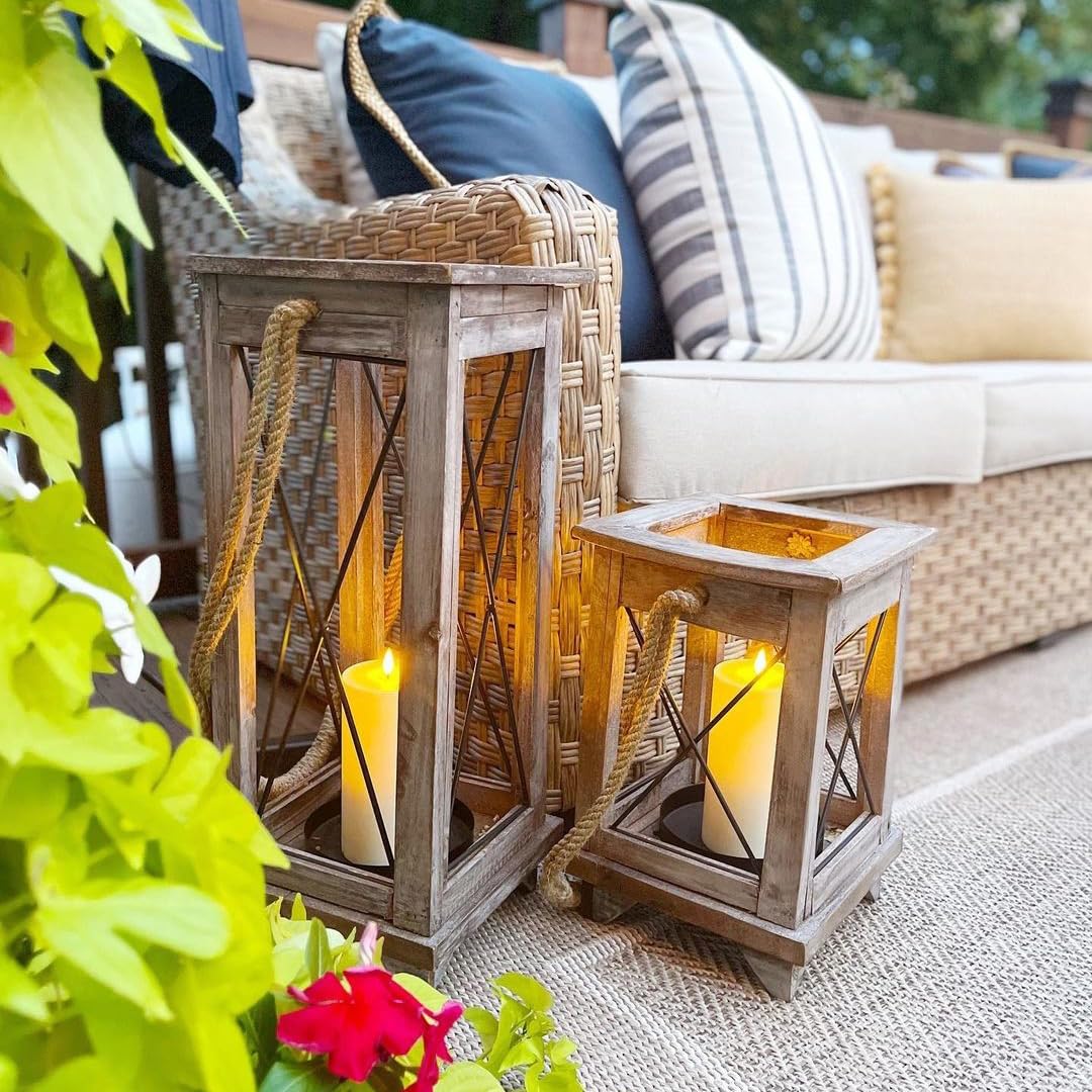 LampLust - Velas sin llama impermeables para exteriores, paquete de 4, 3 x 6 pulgadas, juego de velas LED parpadeantes con control remoto y temporizador incluidos, funciona con pilas, velas al aire