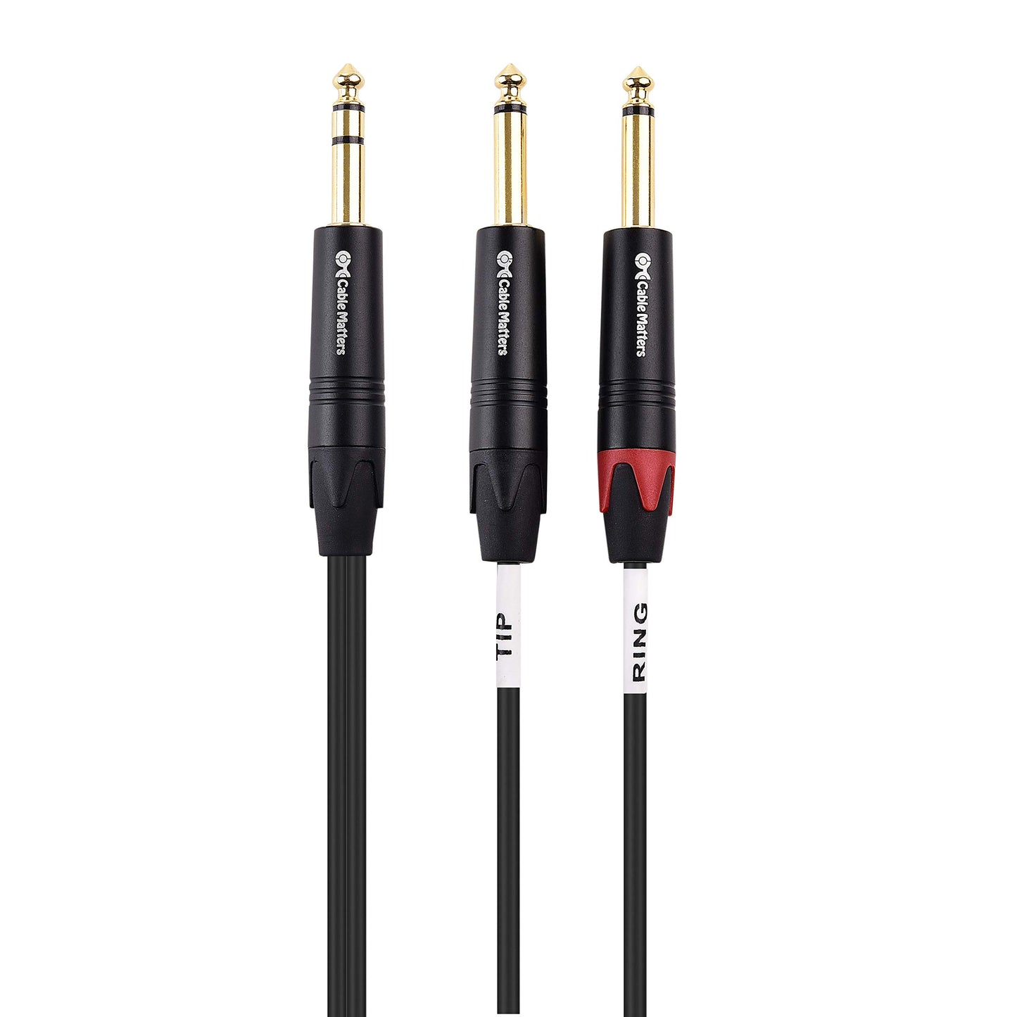 Cable de Inserción TRS 6,35 mm a Doble TS Cable Matters 10 Pies
