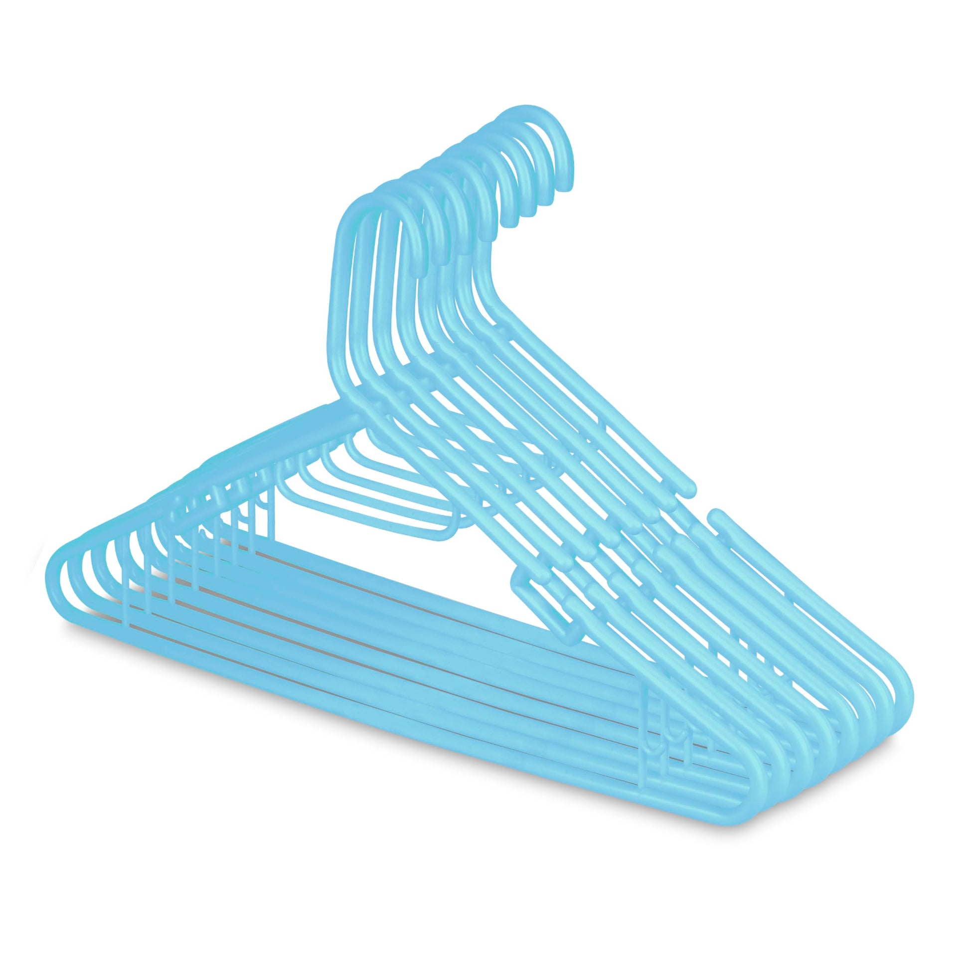 Atmos Homeware Ganchos para Ropa de Niños | Ganchos de Plástico Premium para Colgar Ropa de Niño, Niña y Bebé | Gruesos, Resistentes y Duraderos | Paquete de 20 Perchas para Ropa Infantil Color Azul