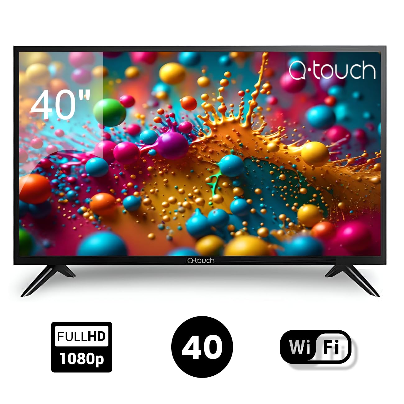 Smart TV Q-Touch 40" Full HD Android TV – Pantalla LED, WiFi, Netflix, Youtube, Prime Video