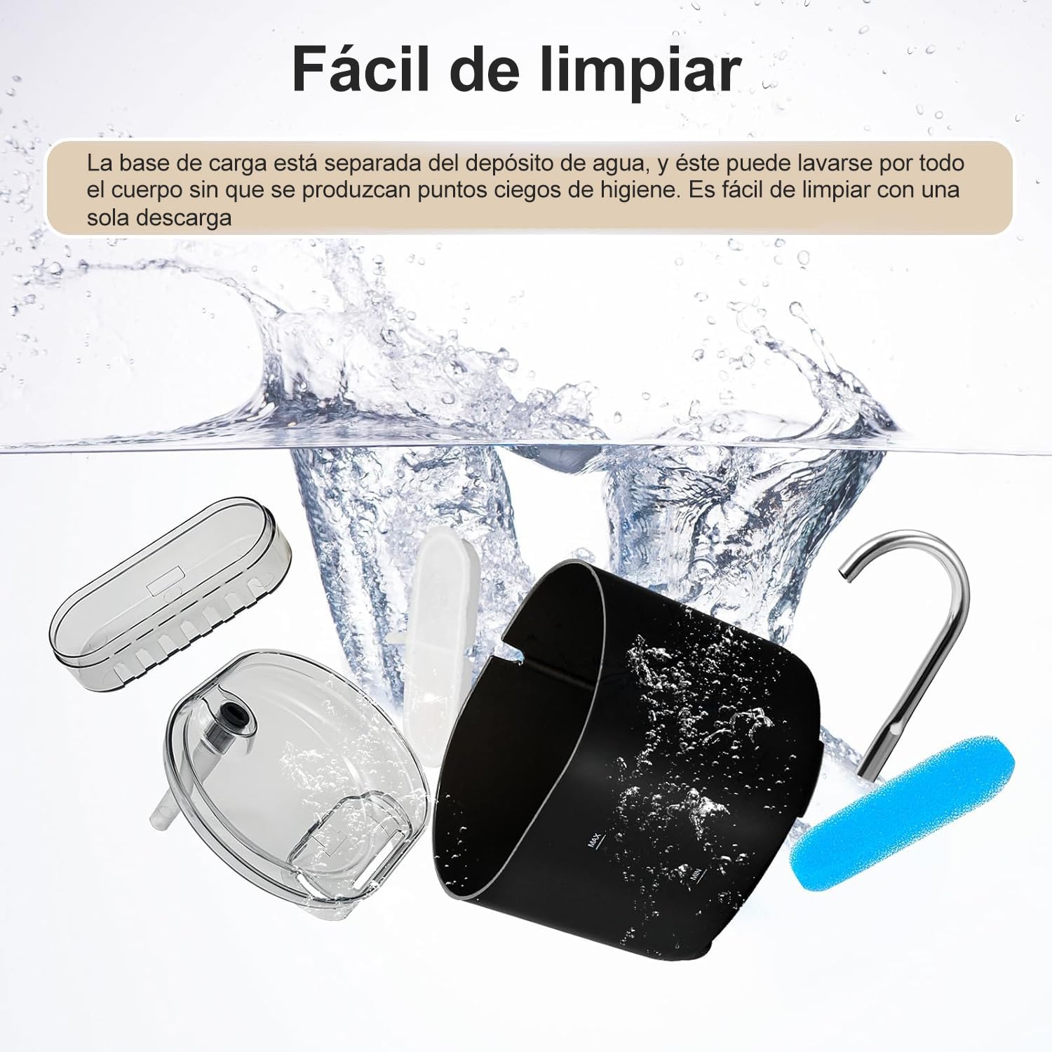 Fuente de Agua Gato, 2.2L Fuente Agua Gatos Bebedero para Gatos, Ultrasilencioso y Sistema de Filtración de Agua Circulante de Fuente de Agua para Gatos, Dispensador de Agua para Perro,negro