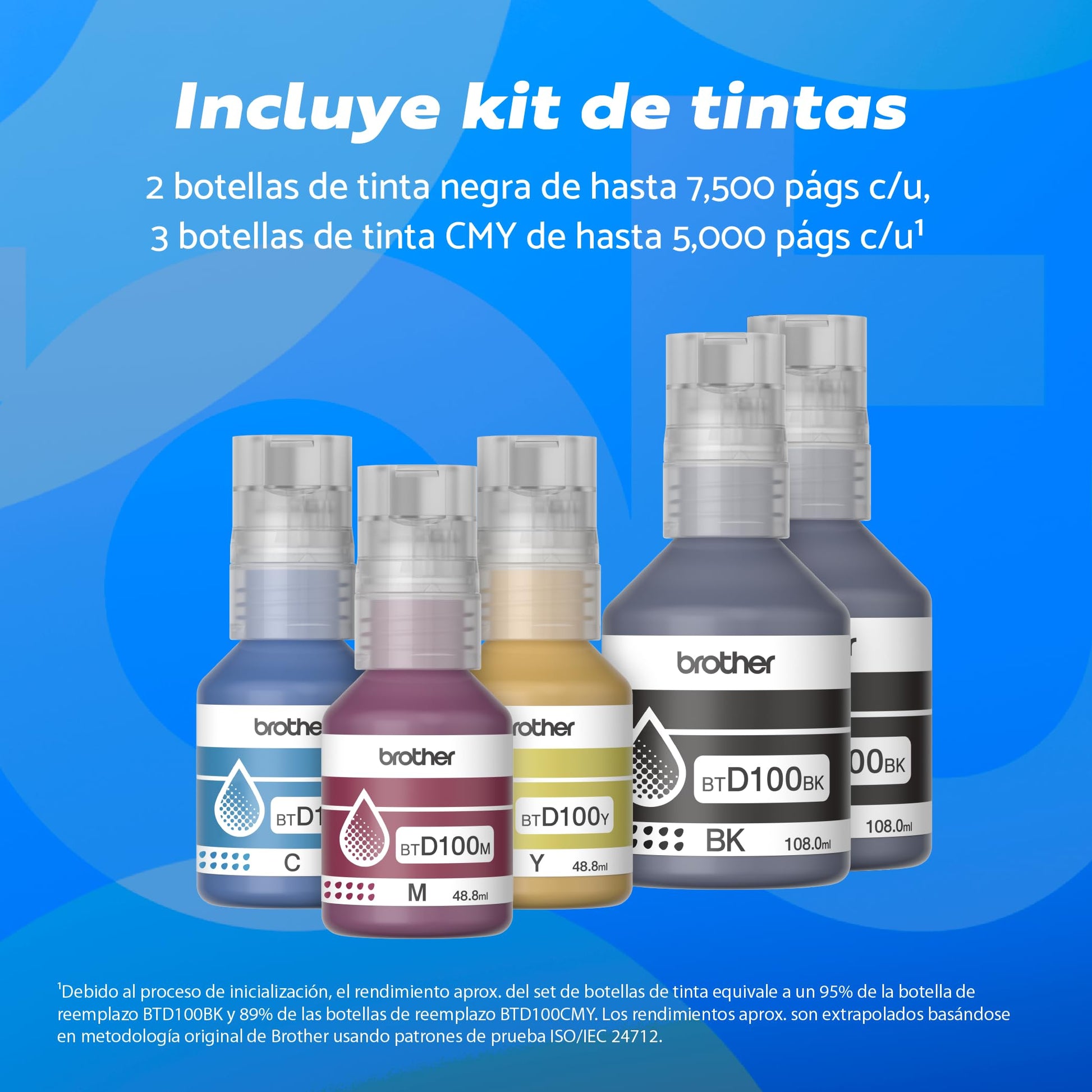 Brother Impresora Multifuncional 3 en 1 Inyección de Tinta a Color InkBenefit Tank, DCP-T830DW | WiFi, Dúplex, ADF | Incluye Kit de Tintas de Ultra Alto Rendimiento