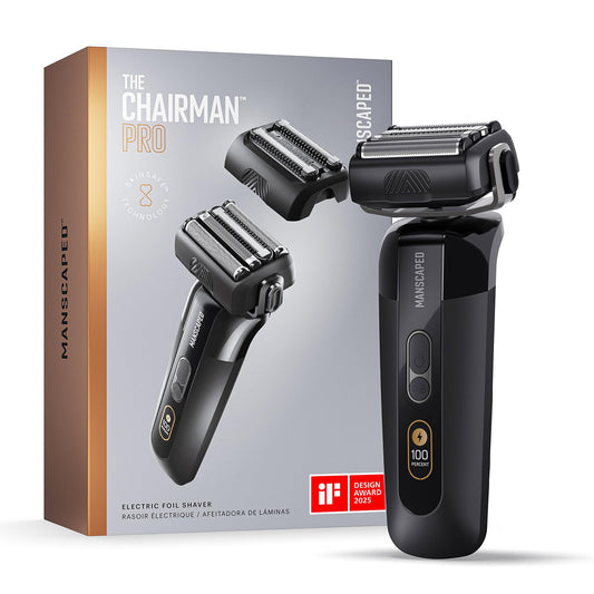 Afeitadora de Láminas MANSCAPED Chairman PRO Negra con Cuatro Cuchillas SkinSafe para Hombre