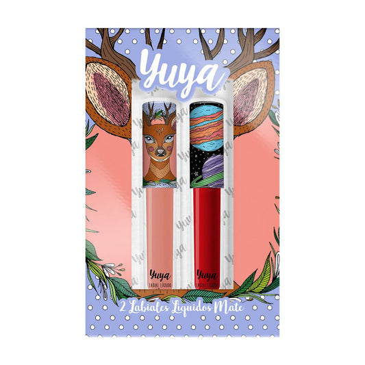 Yuya - Republic Cosmetics Set de 2 Labiales Líquidos "Bonita", Color Durazno