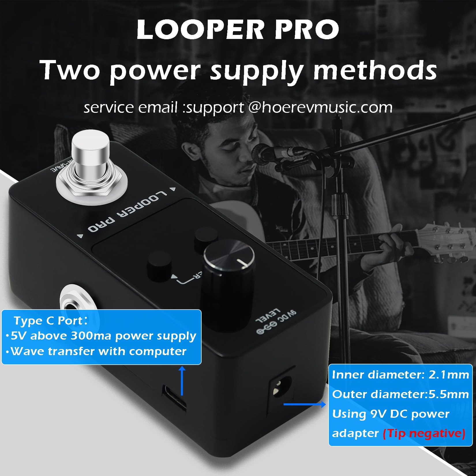 M-VAVE Loop Pedal Pro - 40 minutos de tiempo de bucle 9 bucles Pedal profesional de guitarra con sintonizador para guitarra eléctrica, bucle de un solo paso, overdubs ilimitados deshacer rehacer