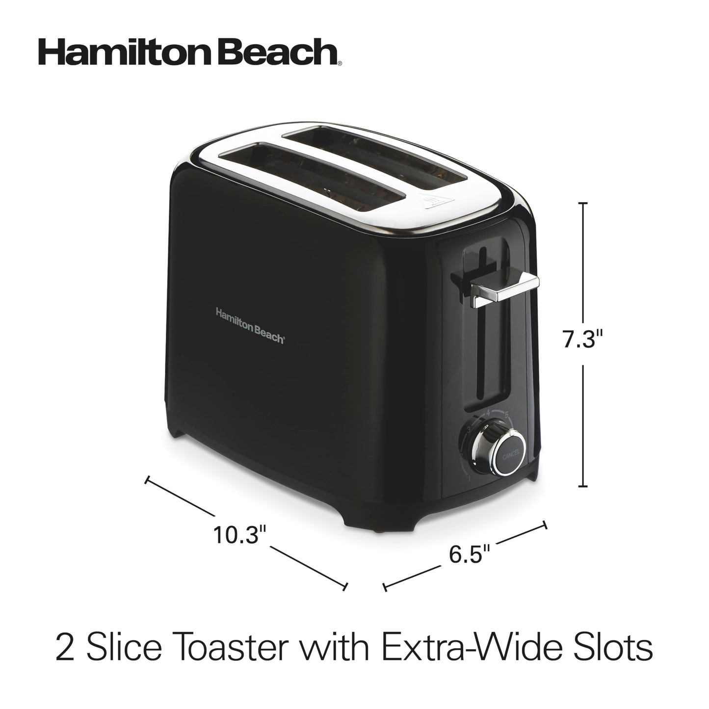 Hamilton Beach 22217 Tostadora de 2 rebanadas, negro