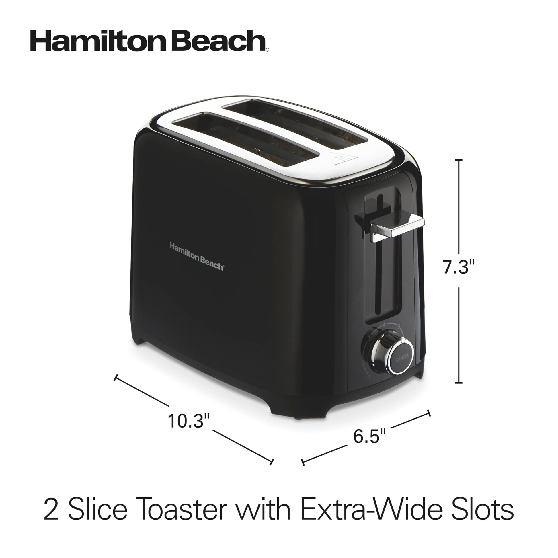 Hamilton Beach 22217 Tostadora de 2 rebanadas, negro