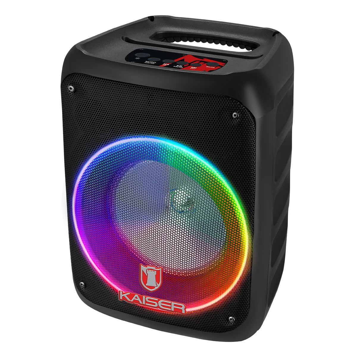 Bocina Bluetooth Kaiser Negra Portátil Recargable Light 20W RMS
