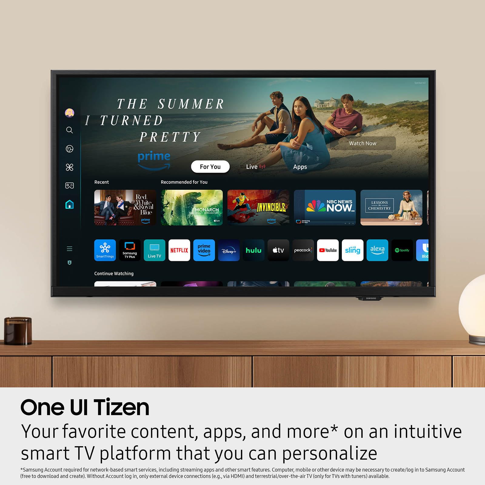 Smart TV Samsung HD 32 Pulgadas HDR con Seguimiento de Objetos y Knox Security