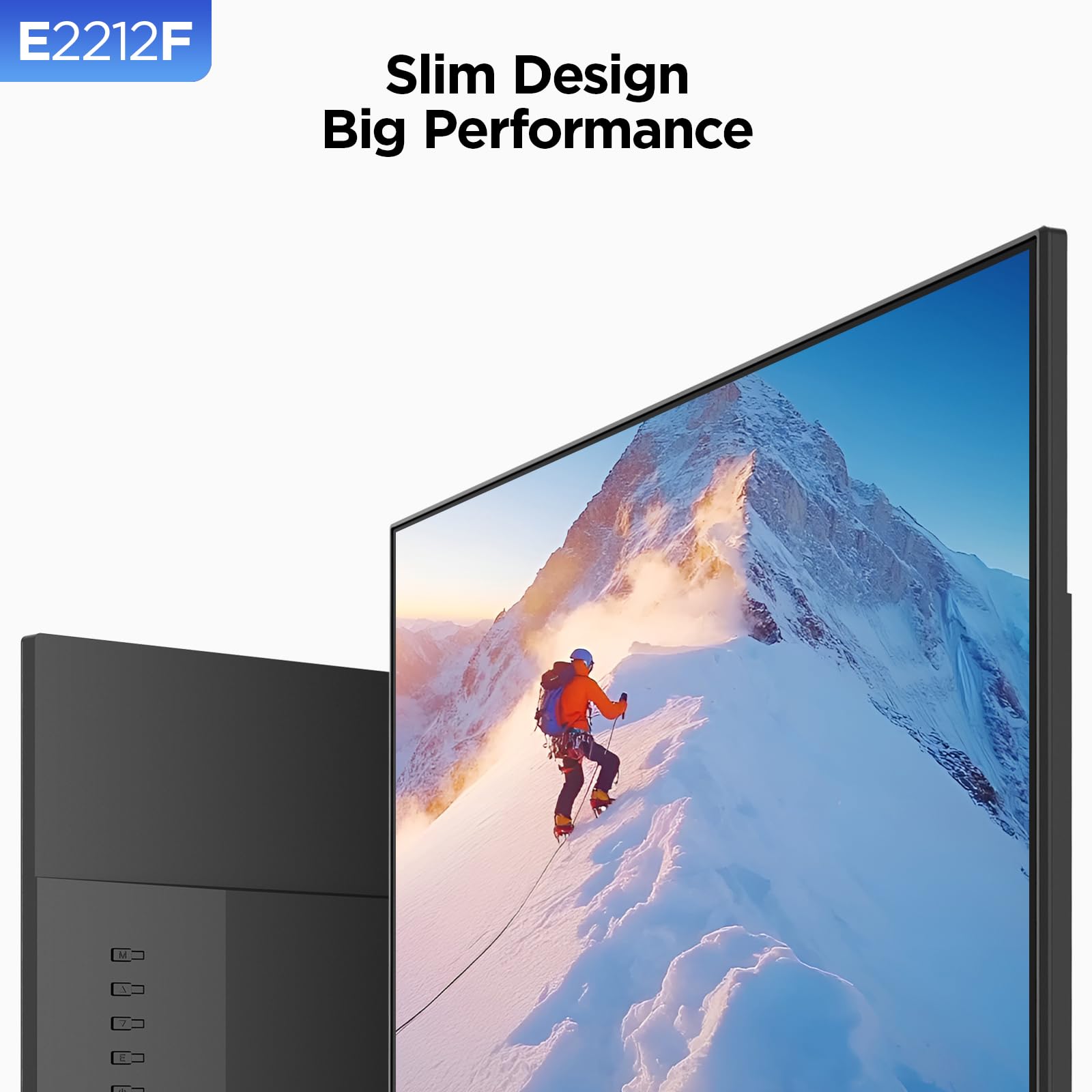 KOORUI 22 Inch Computer Monitor, FHD 1080P Desktop Display, 75HZ Ultra Thin Bezel/Eye Care/Ergonomic Tilt, HDMI VGA Ports LED Monitor for PC, VESA Mounting