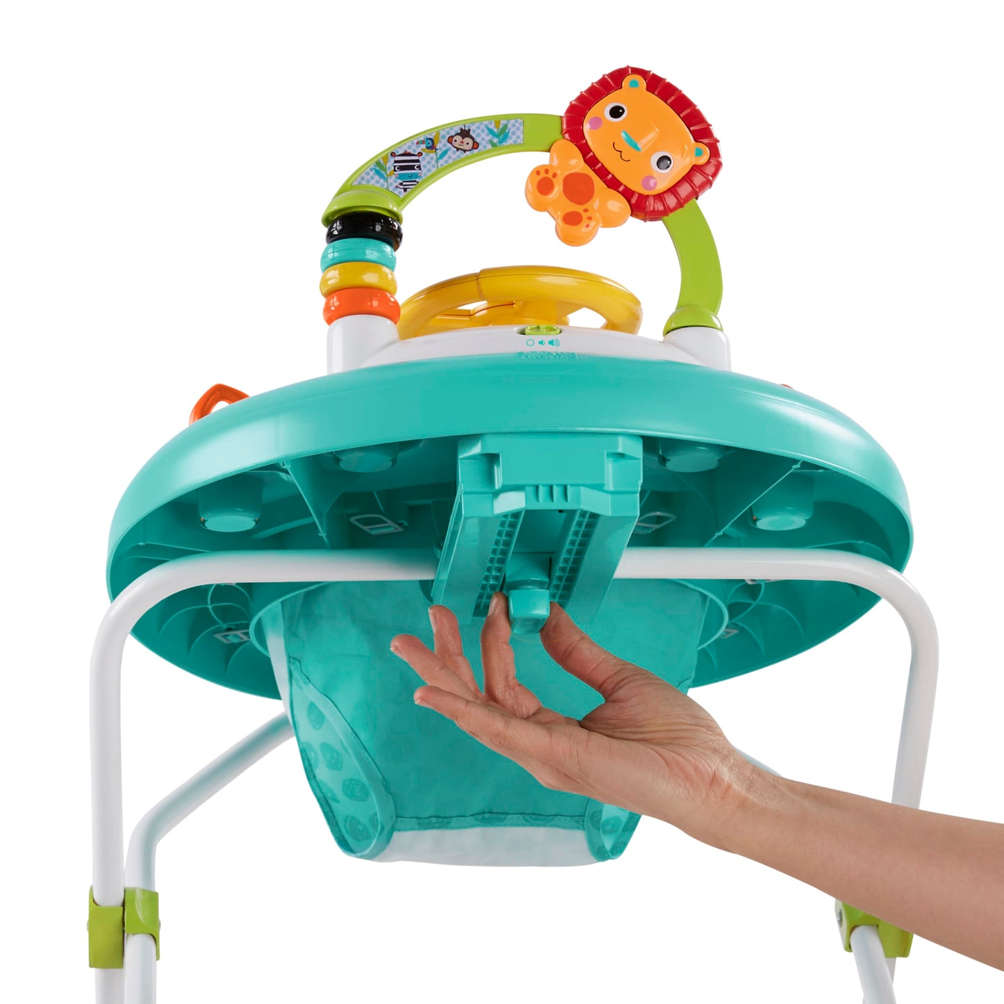 Bright Starts Zig Zag Zebra Walker with Easy Fold Frame for Storage, Ages 6 months +