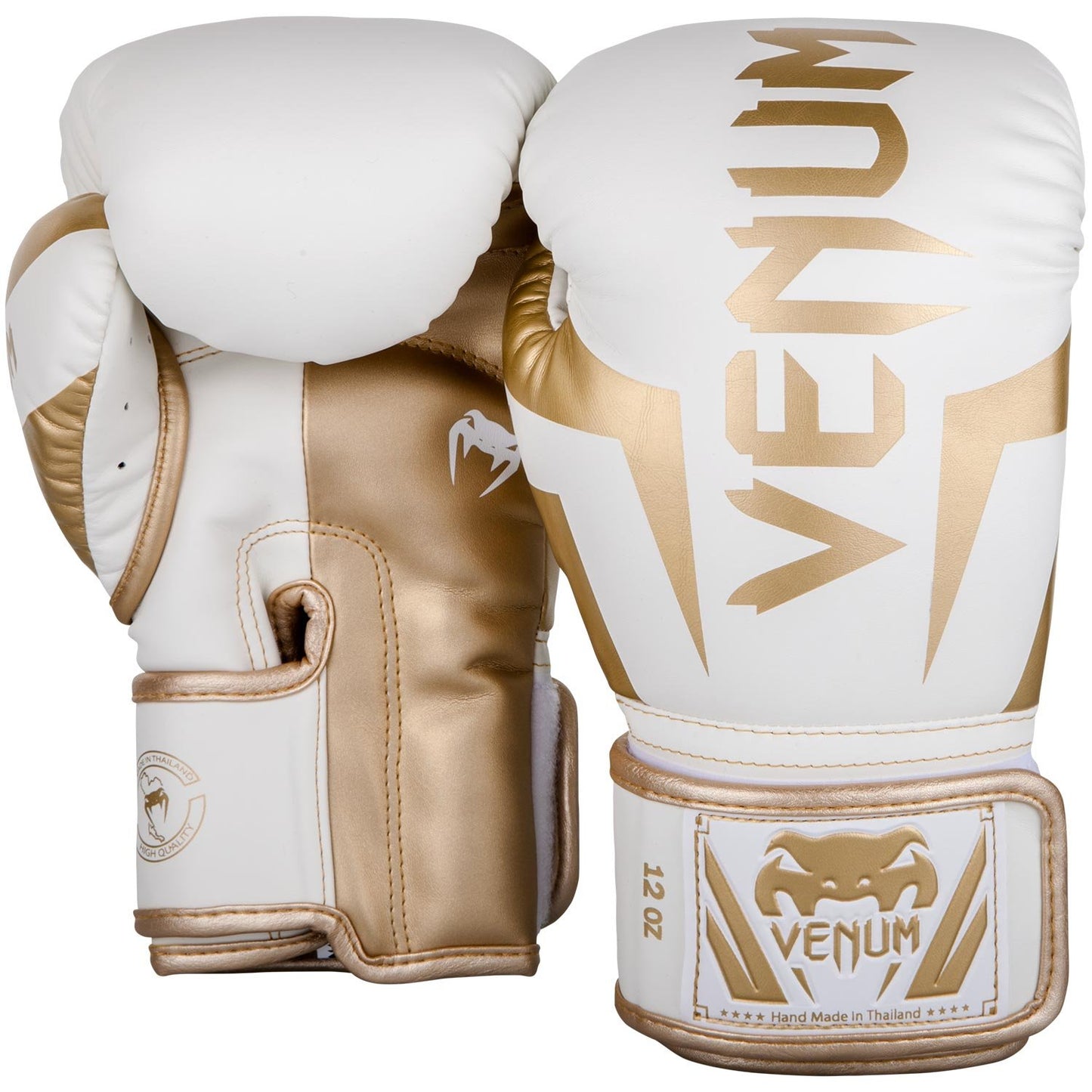 Guantes de Boxeo Venum Elite blanco oro 340.2 gram 12 oz
