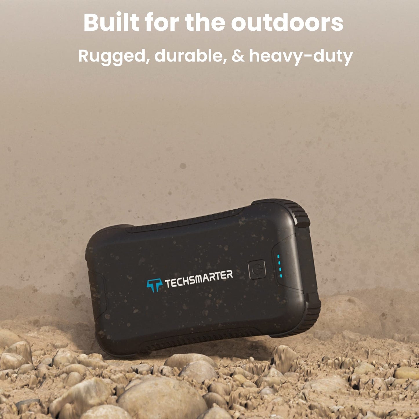 Banco de Energía Techsmarter Resistente e Impermeable 30000mah con Linterna para Acampar y al Aire Libre