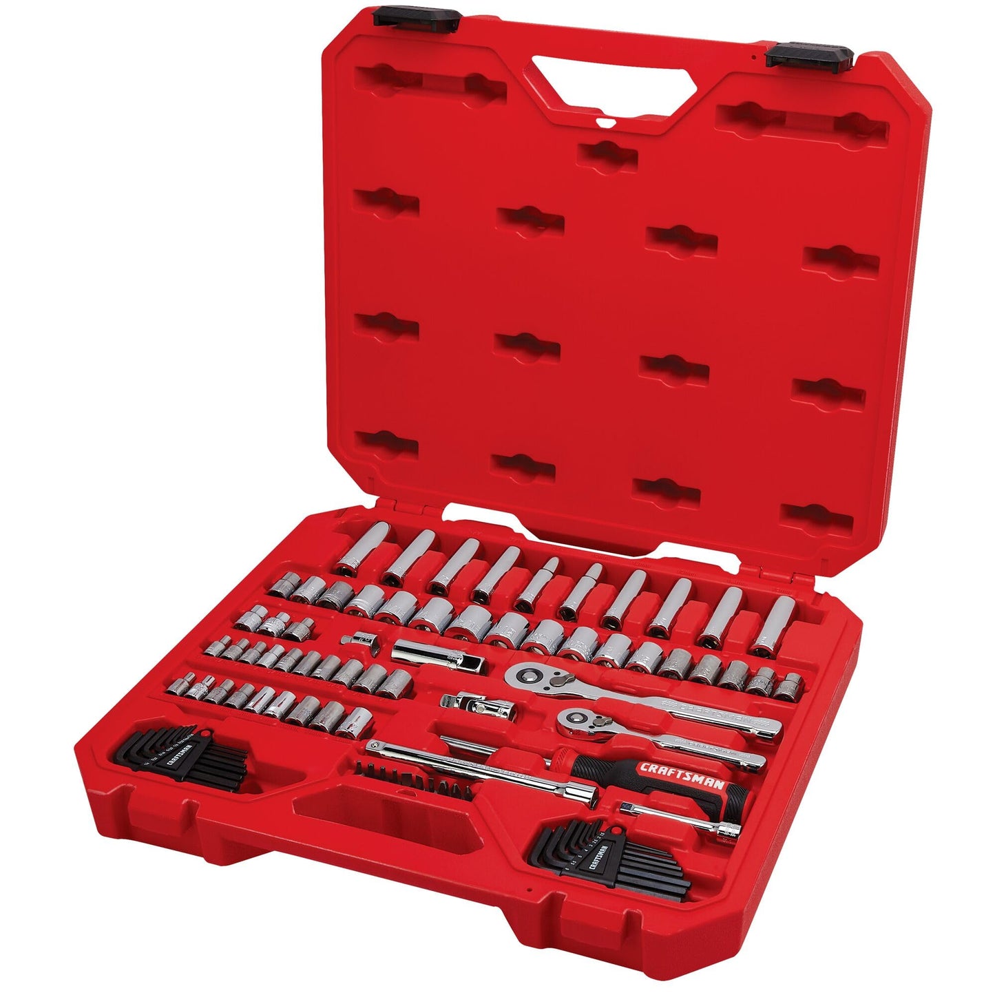 CRAFTSMAN - Juego de herramientas mecánicas, 83 piezas de herramientas manuales y zócalos SAE/métrico (CMMT12121)