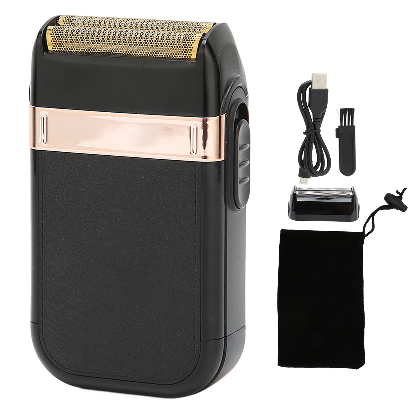 Afeitadora de Lámina Inalámbrica, Afeitadora Eléctrica Recargable, Peluquería Facial Portátil de Viaje con Cuchilla Desmontable, Afeitadora Eléctrica Compacta, Regalos para Hombres
