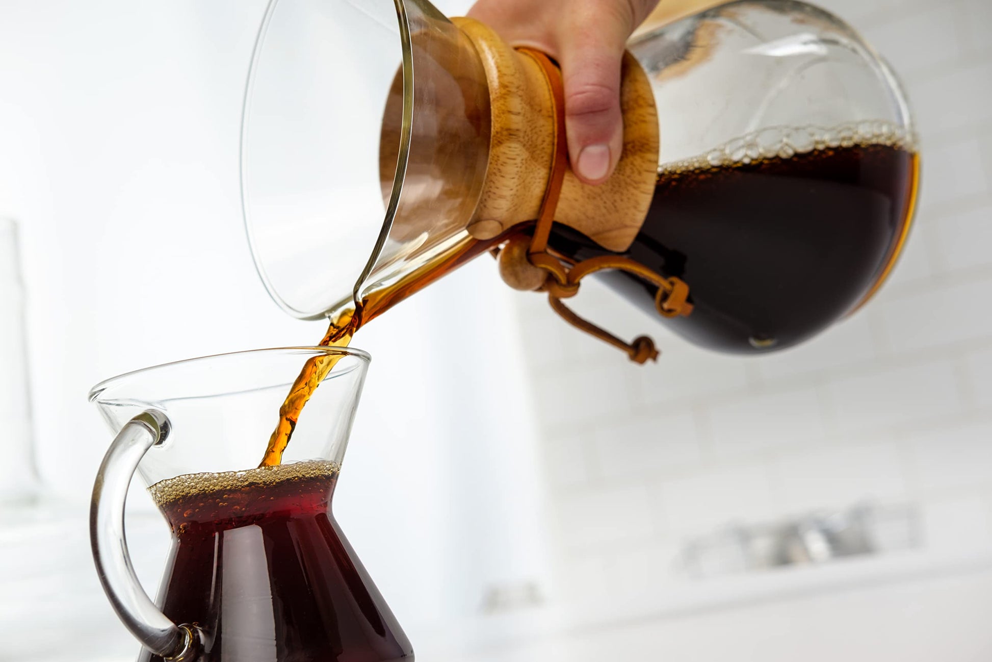 Chemex Cafetera de vidrio, Classic, Transparente, 3 Tazas, 1