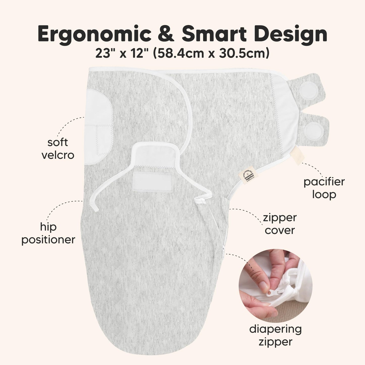Sacos de dormir para bebé con cierre, paquete de 3 pañales para recién nacidos de 0 a 3 meses, bebés, niñas, niños, saco de dormir suave y duradero para recién nacidos, manta de pañales fácil de