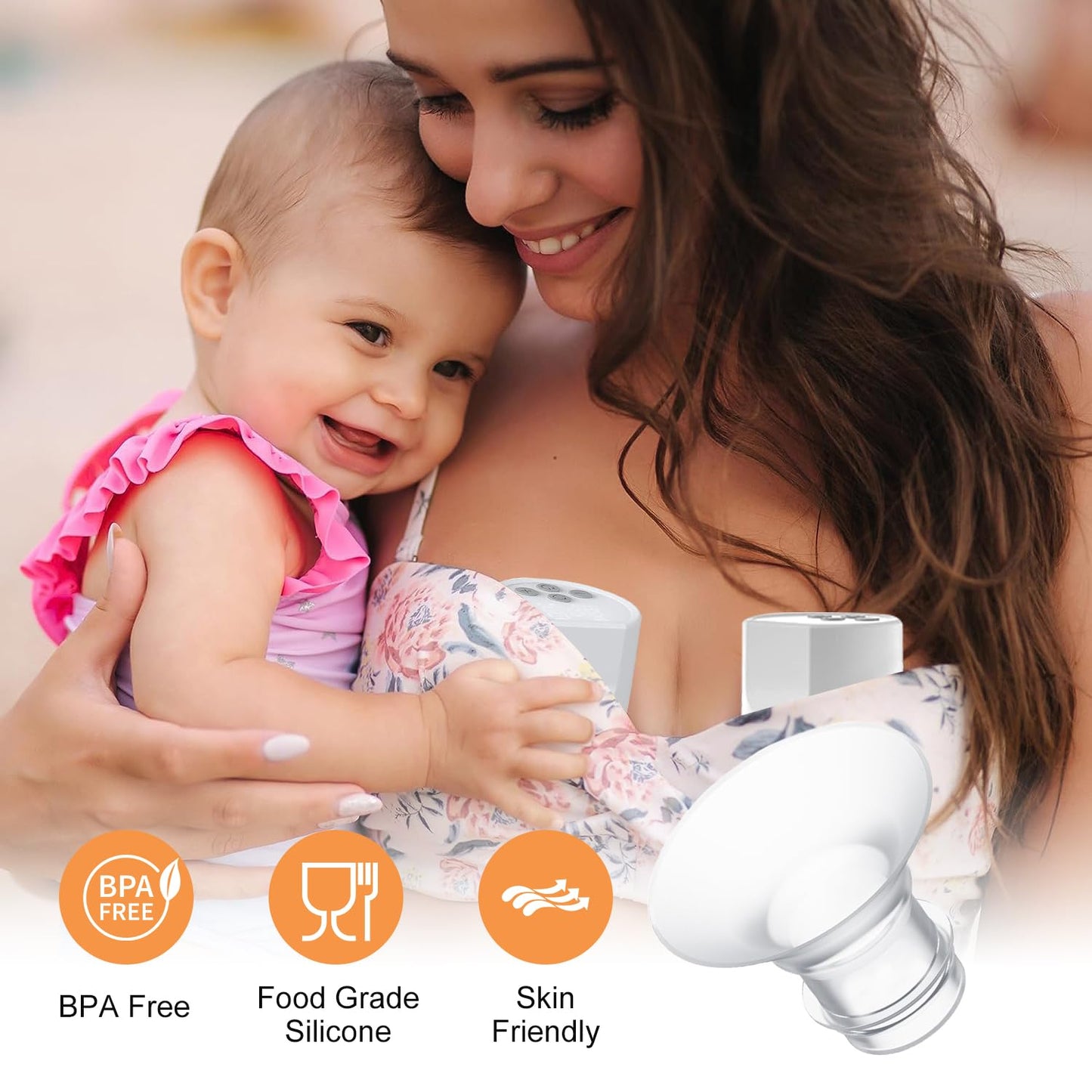 Insertos de brida de 17 mm, 6 piezas, compatibles con taza de extractor de leche portátil Momcozy S12 Pro/S9 Pro/S12/S9, adecuados para protectores/bridas de 24 mm de Medela/Spectra/Elvie/Willow
