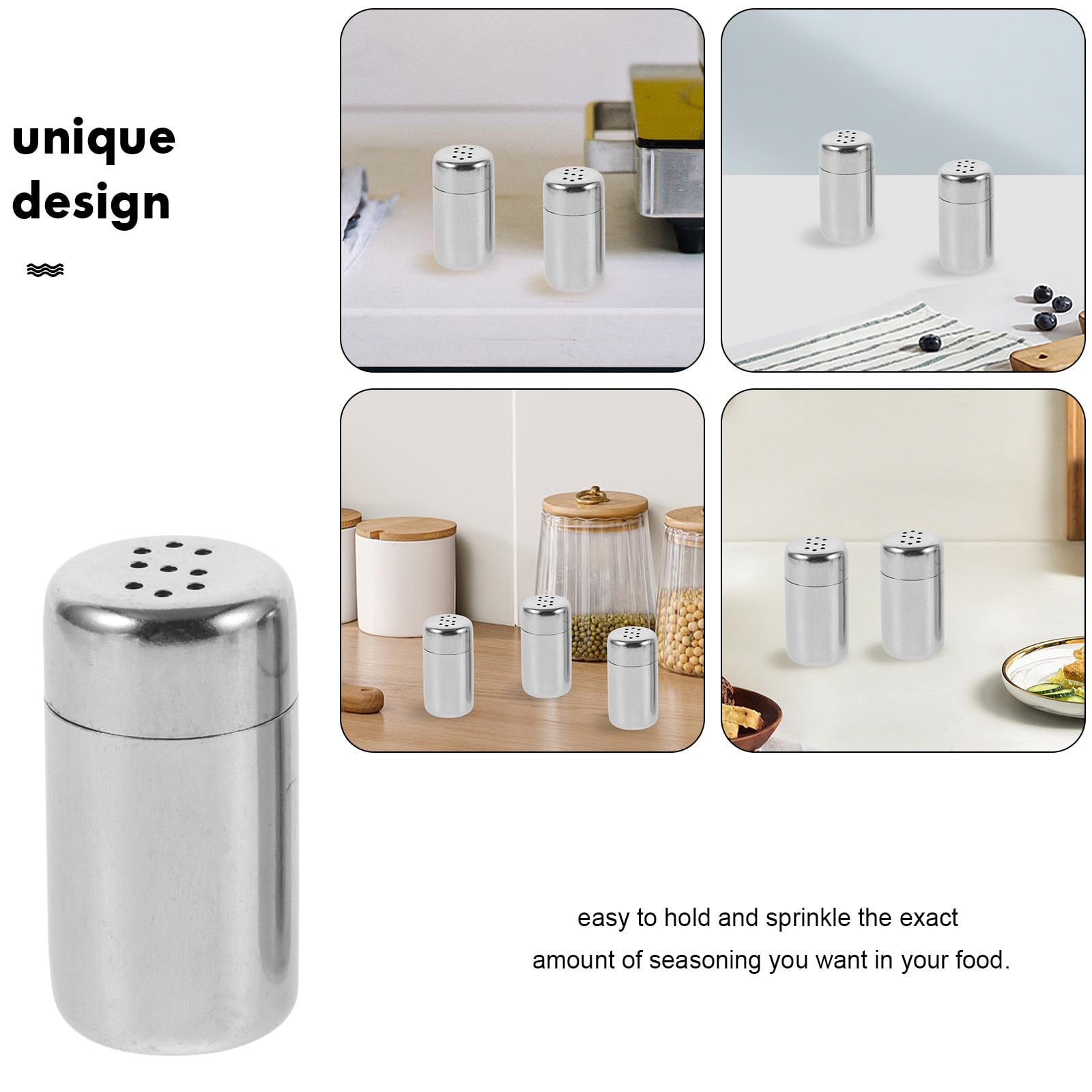 Ciieeo 6 Mini Pimentero Tarro De Especias De Viaje Contenedores De Sal De Viaje Tarros De Condimentos Coctelera Artículos Esenciales Para Acampar Contenedor De Pimienta Azucarero