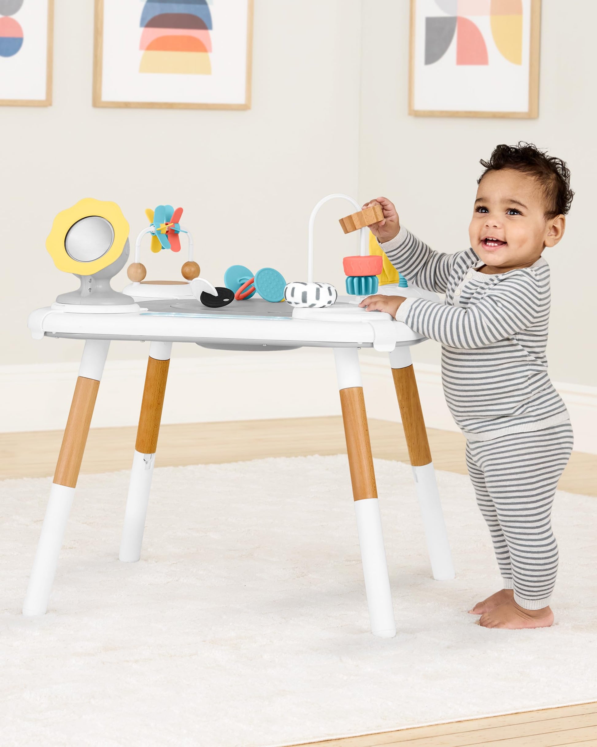 Centro de Actividades Skip Hop Discoverosity Montessori y Mesa de Juego Azul para Bebés a Partir de 4 Meses
