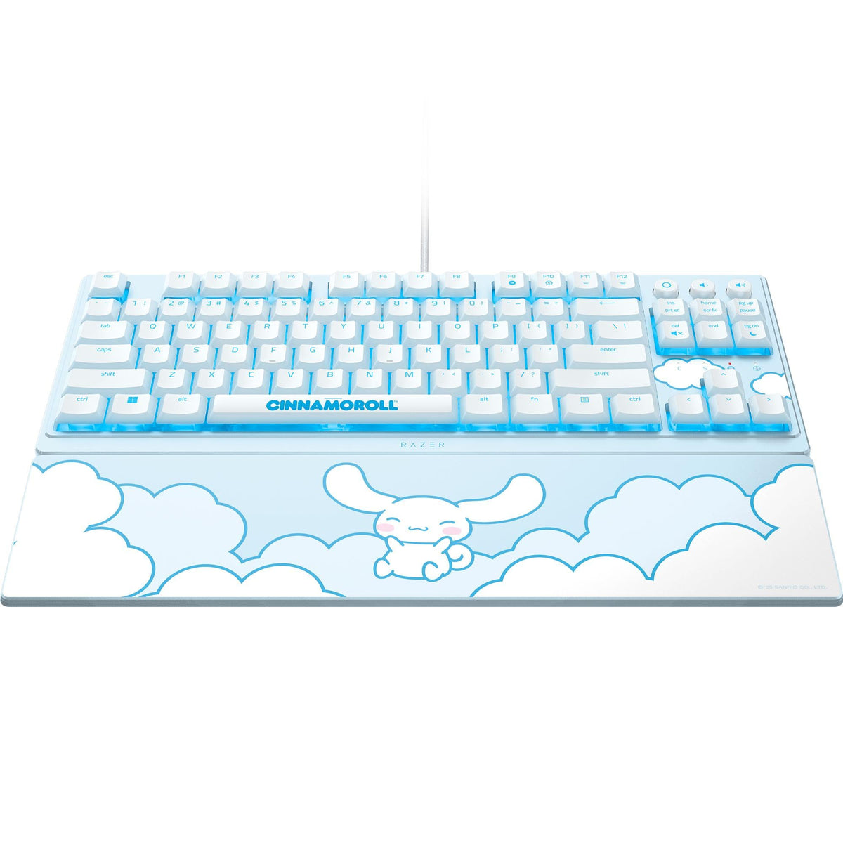 Teclado Gaming Razer Ornata V3 TKL Cinnamoroll Edition Iluminación RGB y Teclas de Perfil Bajo