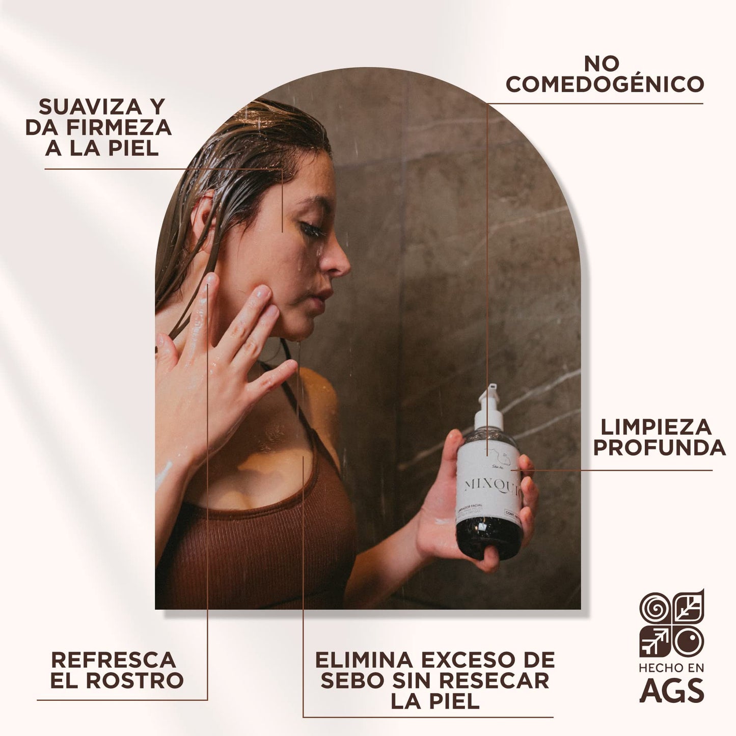 Skin Inc | Mixquic Limpiador Facial Liquido para Rostro Piel Mixta 250ml