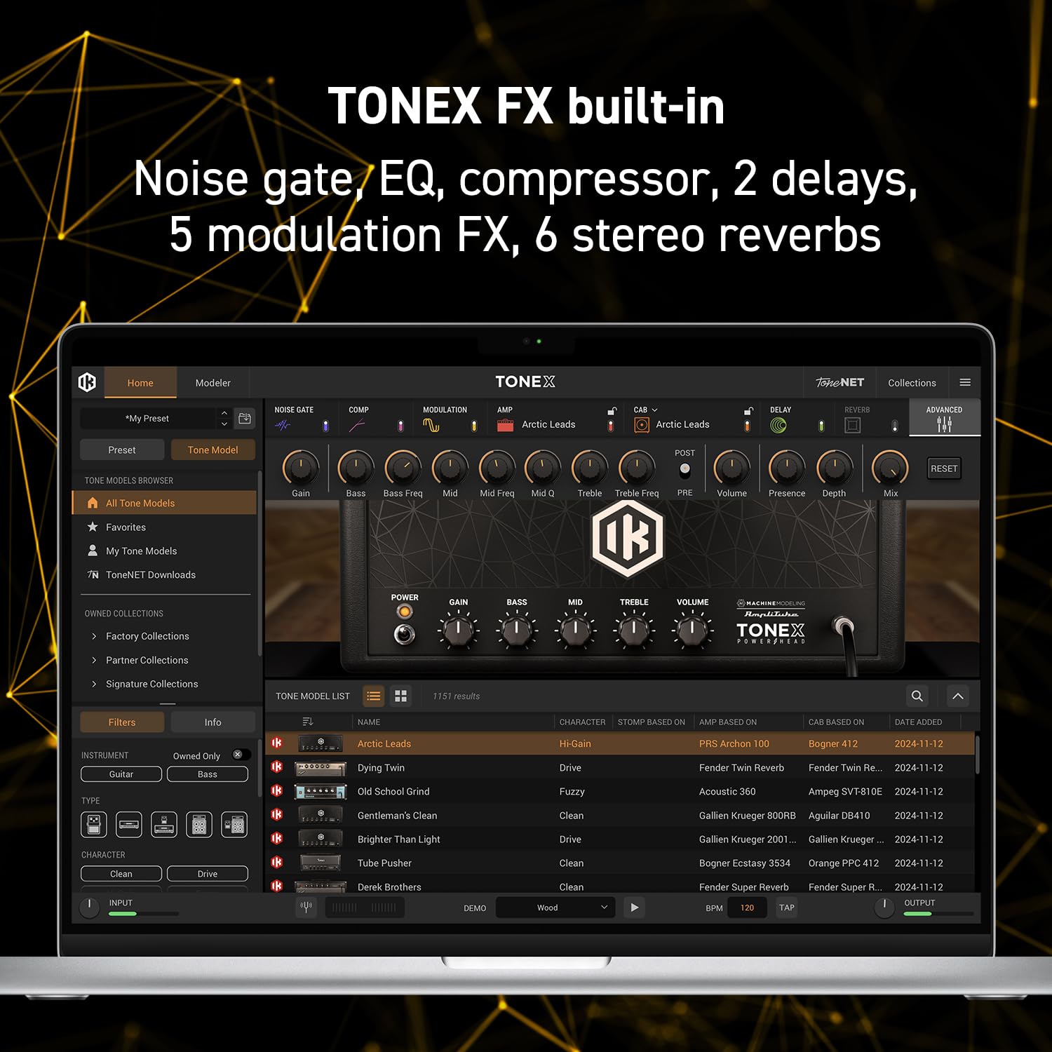 Micropedal IK Multimedia TONEX One AI multiFX: modelo tono cualquier amplificador de guitarra eléctrica, pedal de guitarra, pedal de distorsión, pedal overdrive u otros efectos de guitarra
