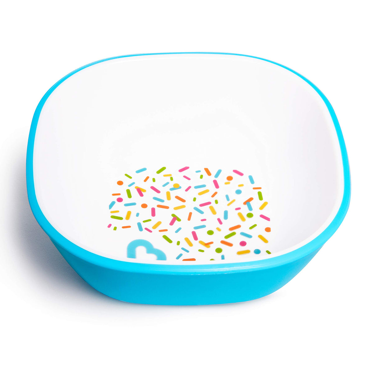 Munchkin® Splash™ Juego de suministros de alimentación para niños pequeños, incluye plato dividido, tazón y copa abierta, rociadores azules