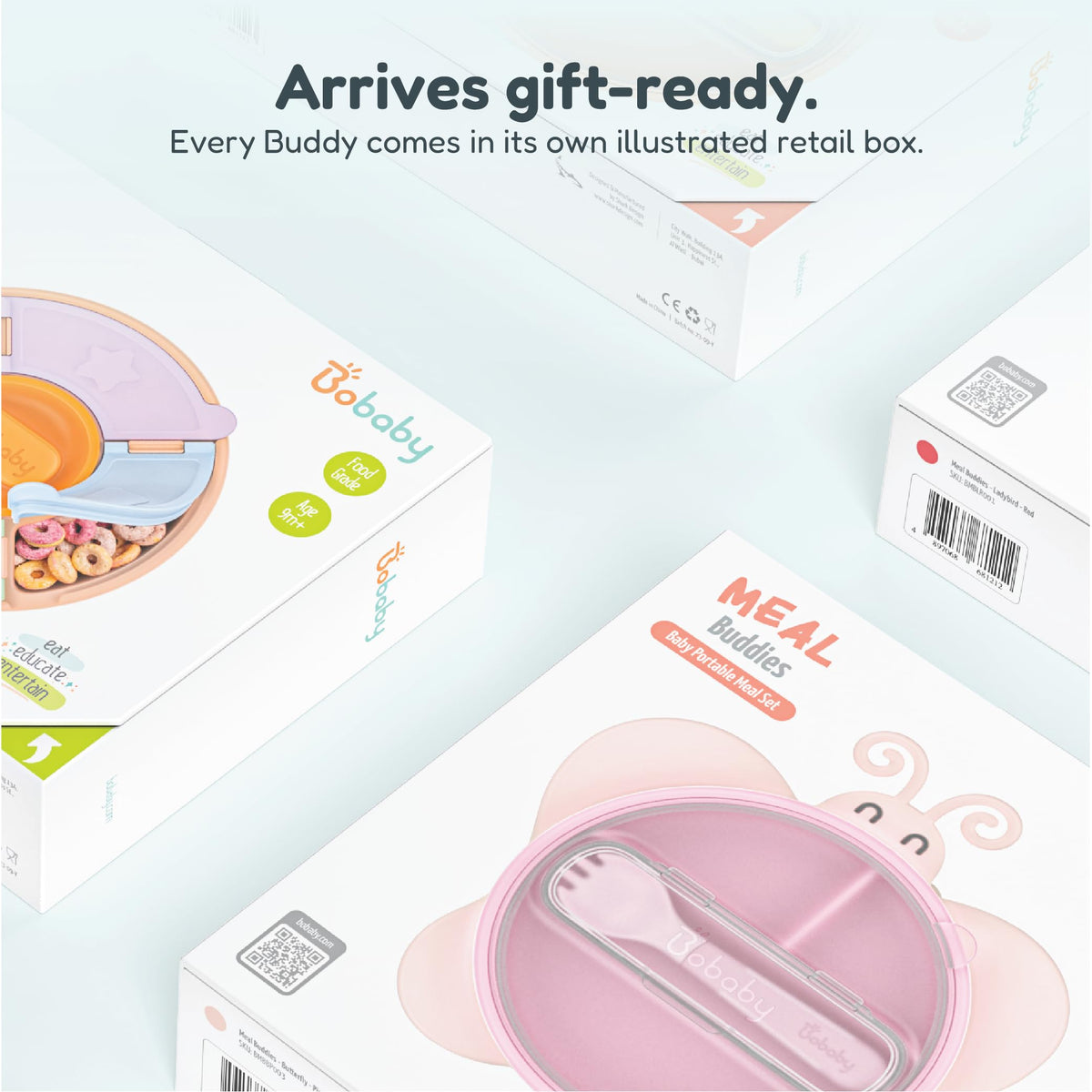 BoBaby - Placas de succión de silicona para niños pequeños con tapa y