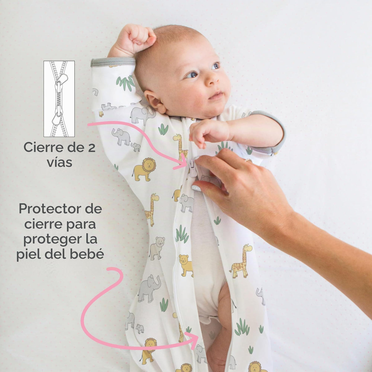 Increíble saco de transición para bebé, mangas de media longitud y puños de manopla para la transición del recién nacido al saco de dormir del bebé, manta portátil, Lrg, 6-9 meses, 20-22 libras, rosas