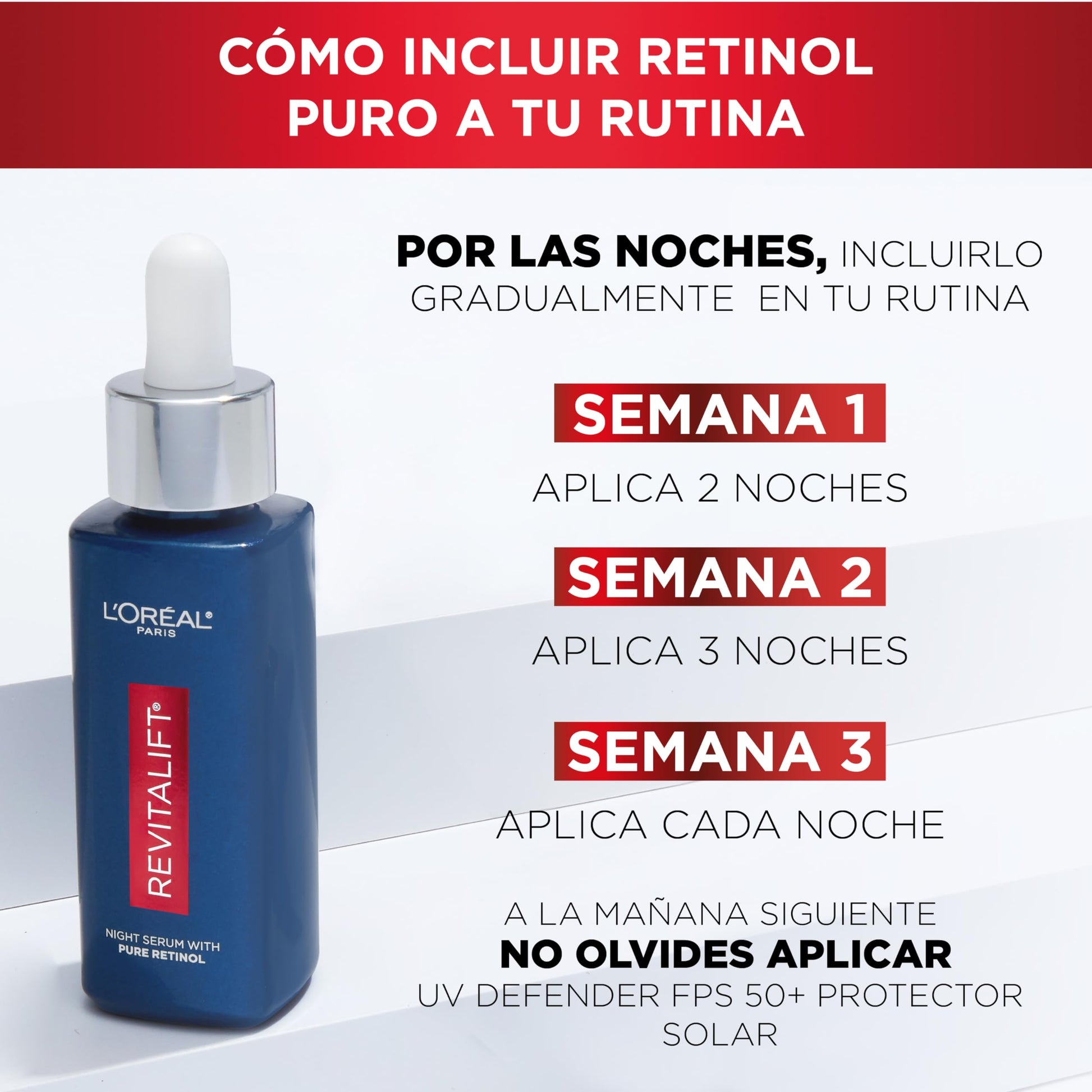 L'Oréal Paris Sérum de Noche Revitalift Retinol Puro, 30ml