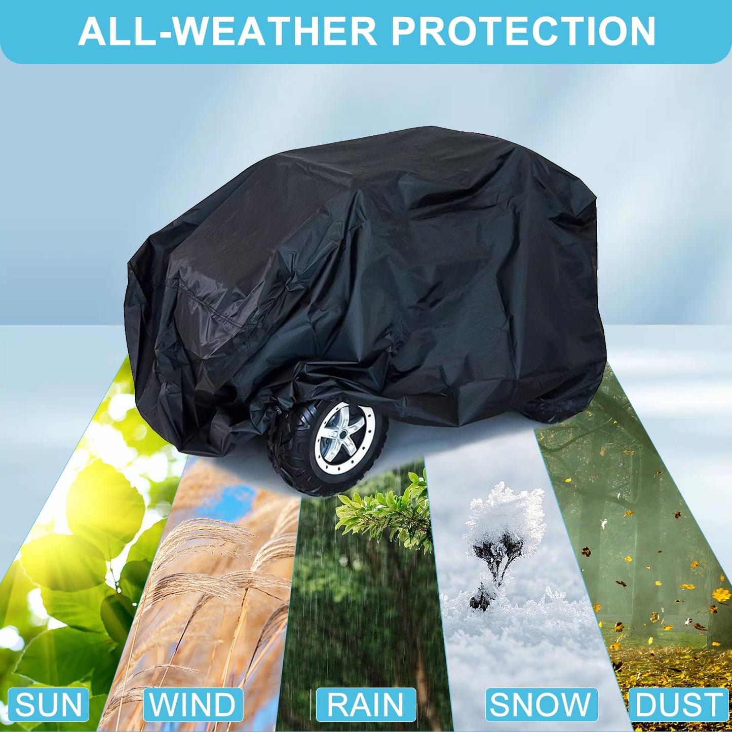 tonhui Funda de coche de juguete para niños, protección resistente al envoltorio para exteriores, para vehículos de juguete eléctricos con pilas, ajuste universal, resistente al agua