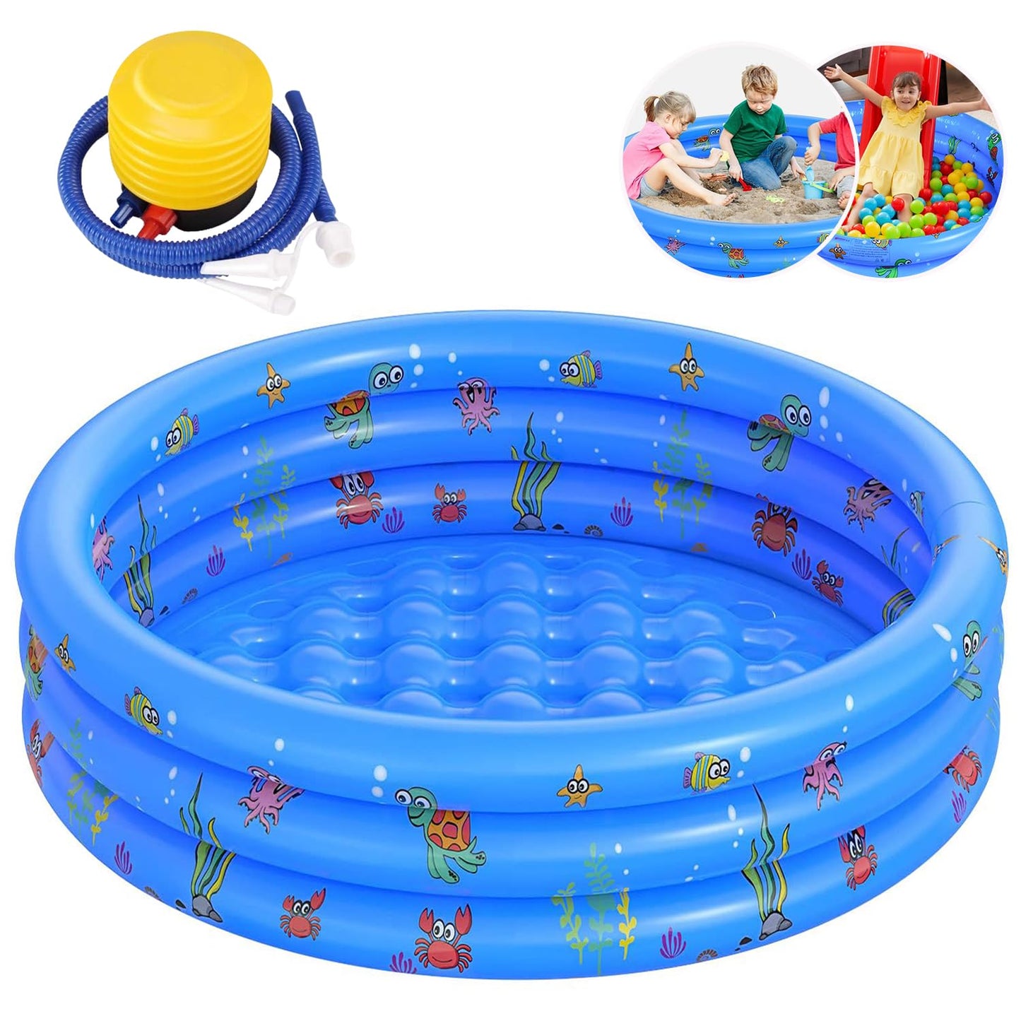 Alberca Inflable Sugarzoon Azul con 3 Niveles para Niños y Adultos