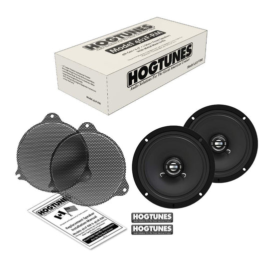 Hogtunes 462F-RM - Altavoces frontales de 6.5 pulgadas con parrillas (2 unidades), se adapta a motocicletas Harley-Davidson de 2014 actuales