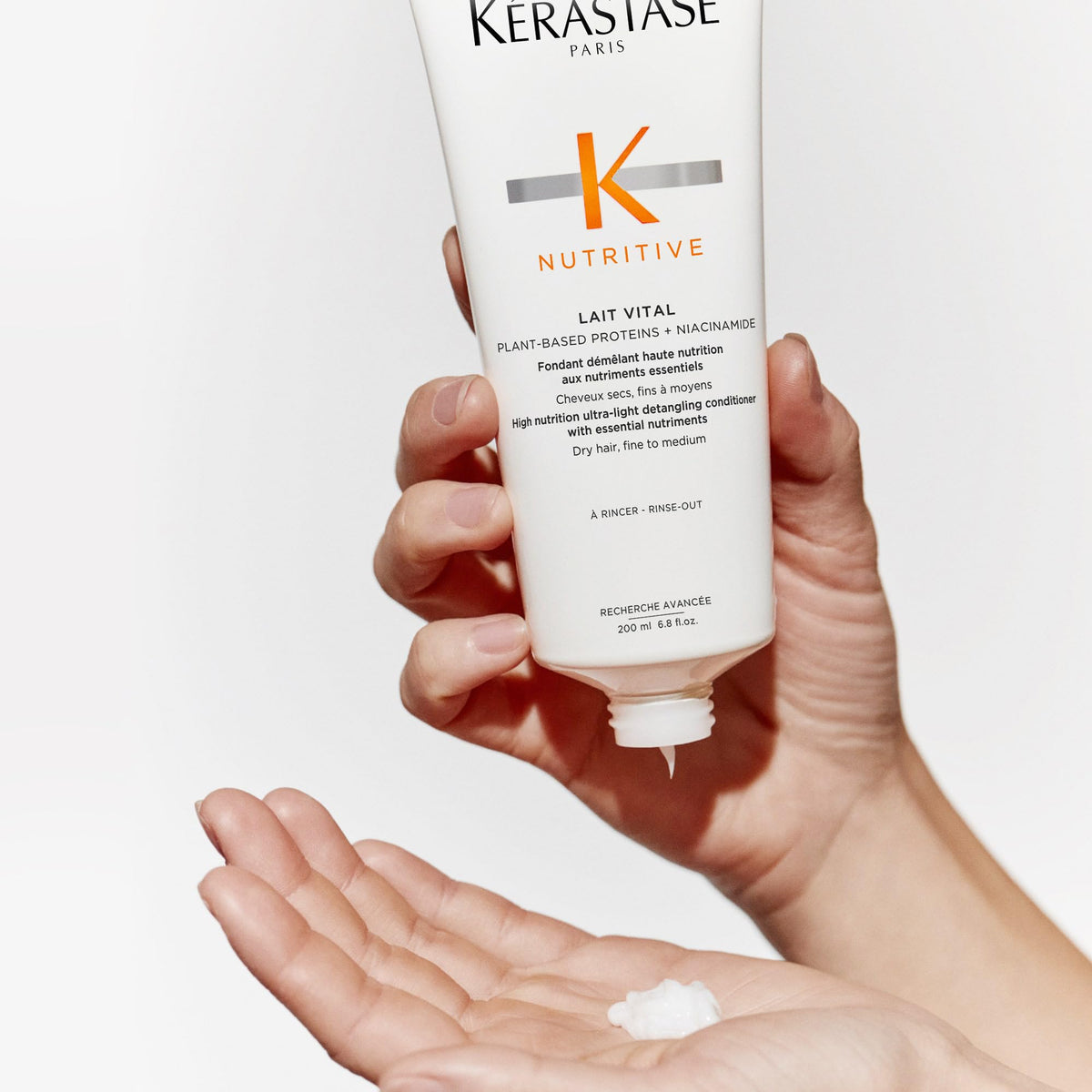 KÉRASTASE Lait Vital | Acondicionador de Nutrición Profunda para Cabello Ligeramente Seco | Nutre y Revitaliza el Cabello | Con Proteínas de origen vegetal, Niacinamida y Glicerina | 200ml