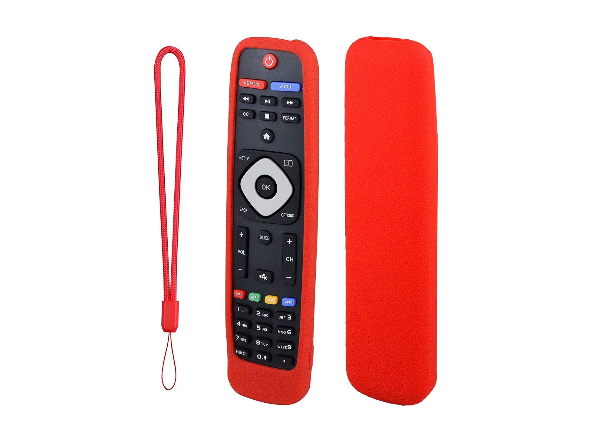 Funda para Control Philips Smart TV 4k Silicon (Rojo)