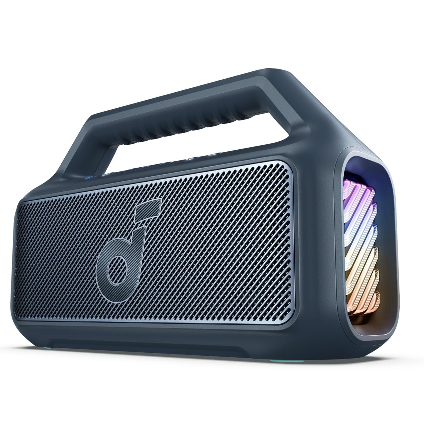 Soundcore by Anker Boom 2 Bocina Bluetooth Portatil, 24h de Reproducción, Potencia 80W RMS con BassUp, Sincroniza +100 Altavoces, IPX7 Flotante, Altavoz Inalámbrico, Party Box