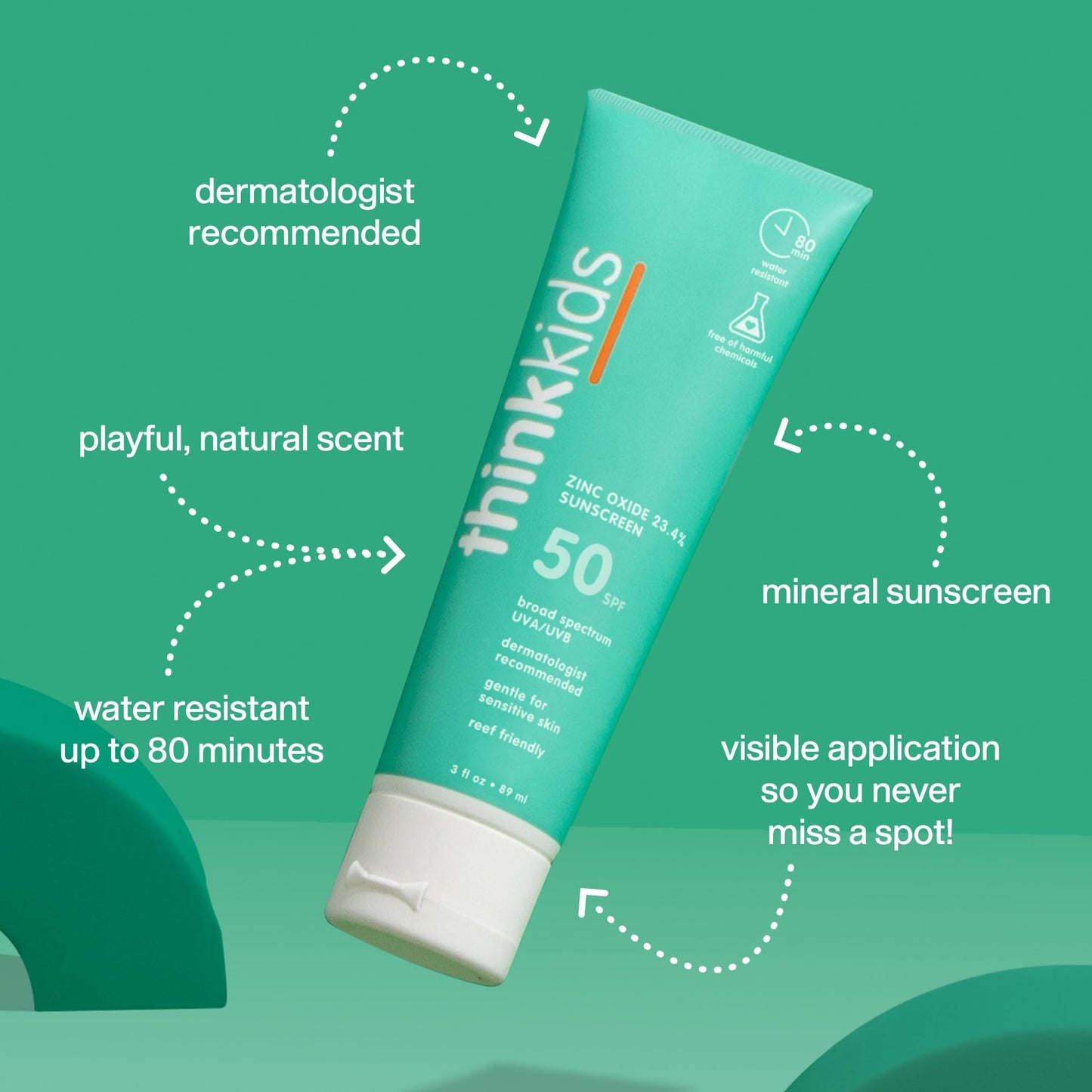 Protector Solar Thinksport SPF 50+ Resistente al Agua para Niños