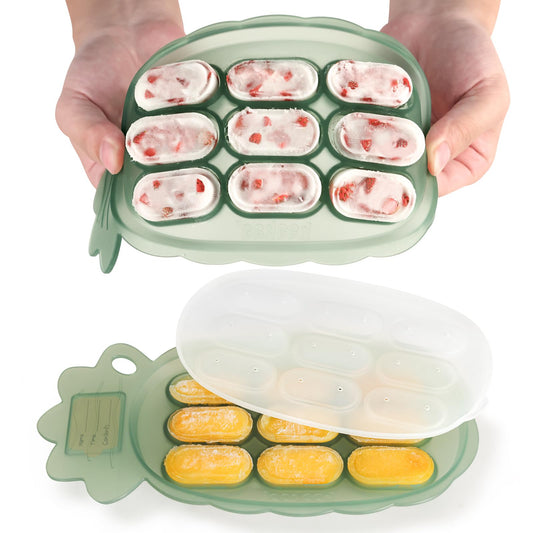 haakaa Bandeja de silicona para morder Haakaa - Molde para paletas de dentición de leche materna - Bandeja para morder con alimento para bebés - Máquina para hacer papillas - Bandeja para cubitos de h