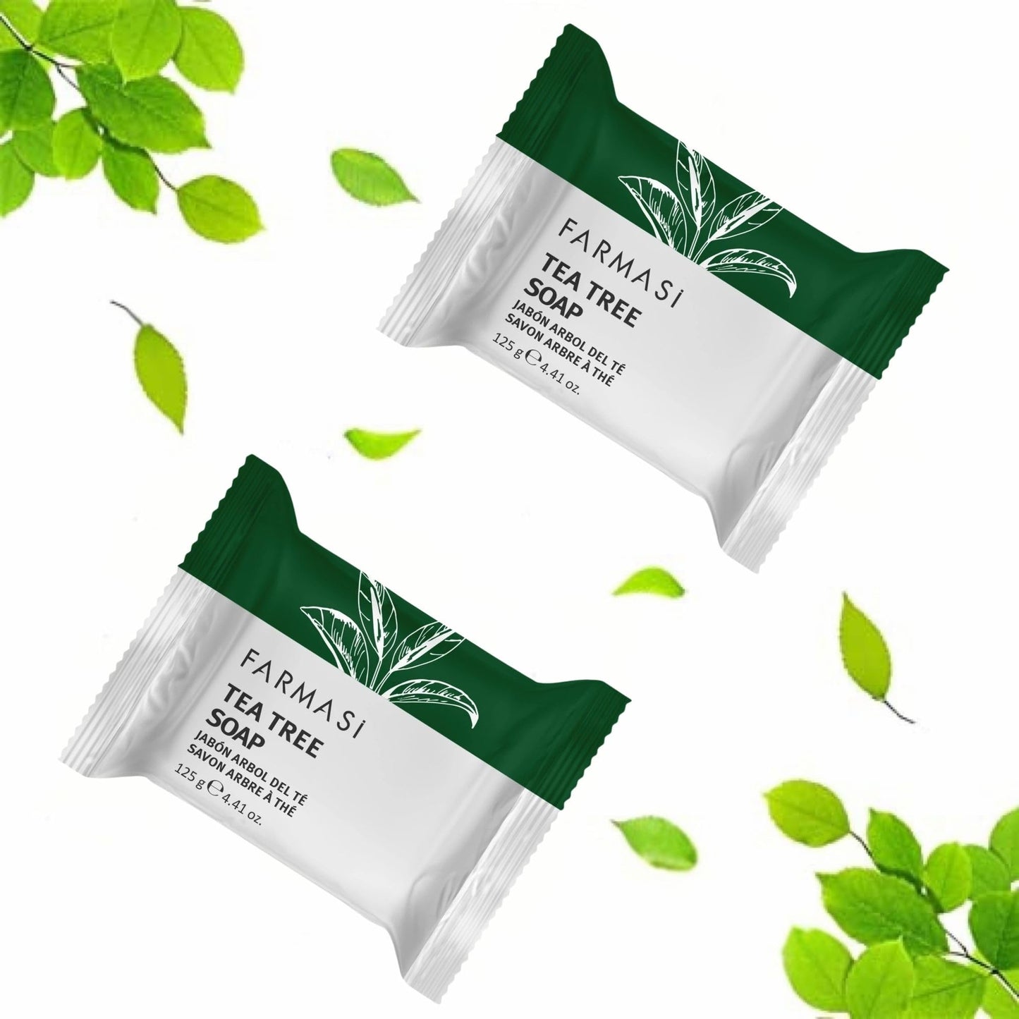 FARMASI Dr. C. Tuna Tea Tree Soap, Soothes Dry, Itchy, Cracked, Irritated Skin, Powerful Skin Protection, Hydrating and Replenishing Skin Care, Face & Body Soap (8.82 oz)
