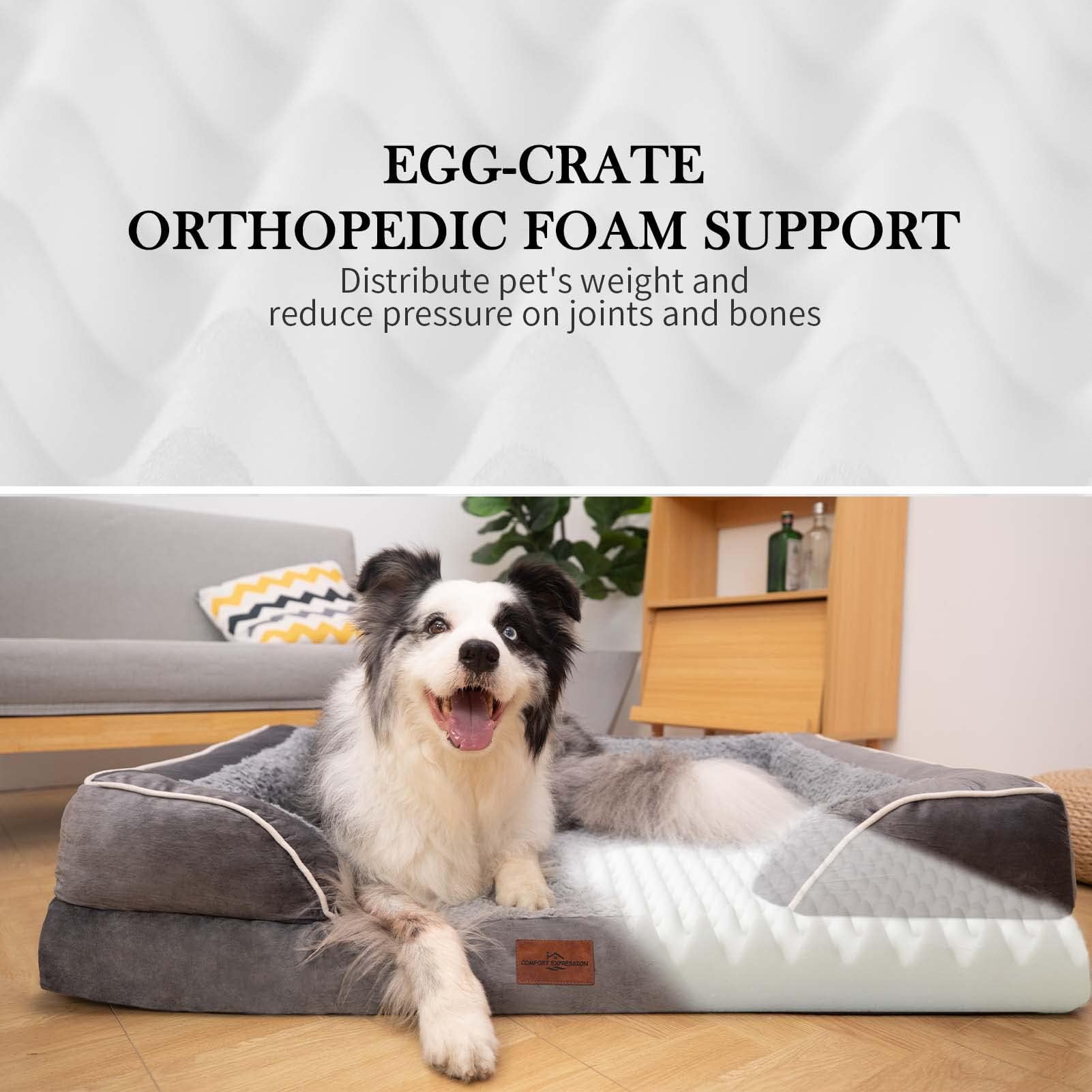 Comfort Expression - Camas para perros pequeños, impermeables, de espuma ortopédica para perros pequeños, cómoda cama para mascotas, con funda extraíble lavable y parte inferior antideslizante (XS