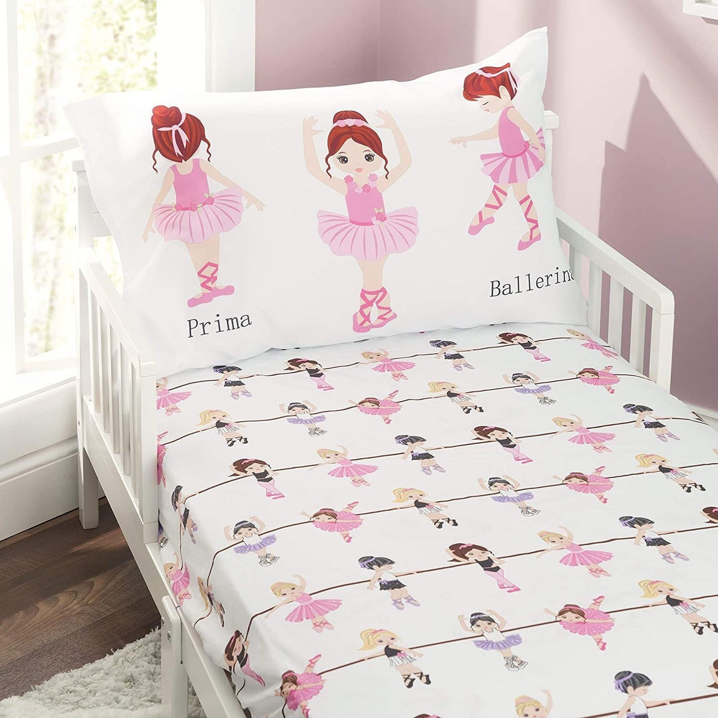 Everyday Kids - Juego de sábanas y fundas de almohada ajustables para niños pequeños, de microfibra suave, transpirable e hipoalergénica