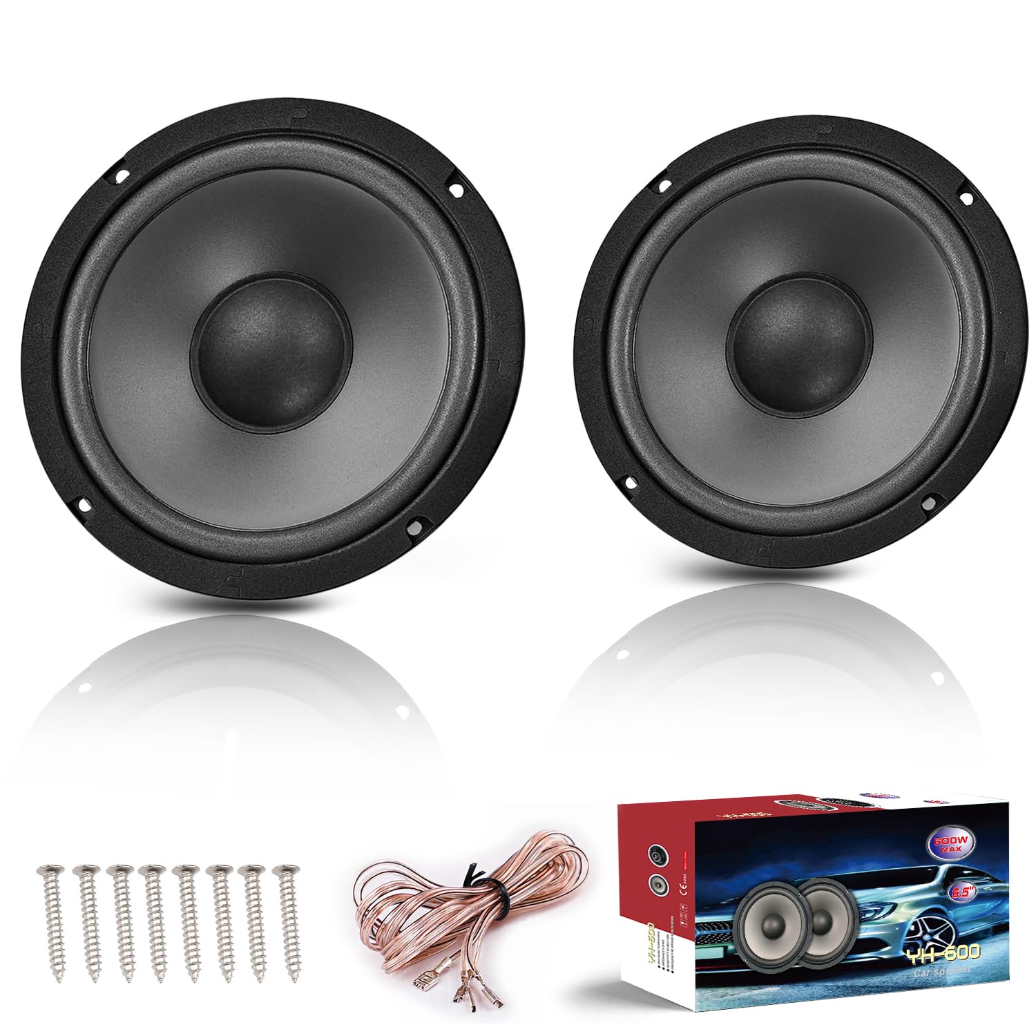 Altavoces para Automóvil VIDA4U 6.5 Pulgadas 600 W Gama Completa 4 Vías Fácil Instalación