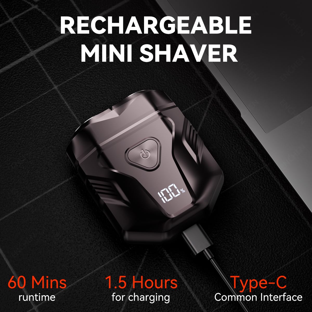 Mini Rasuradora Eléctrica Afeitadora Hombre Barba Trimmer, Ipx7 Impermeable