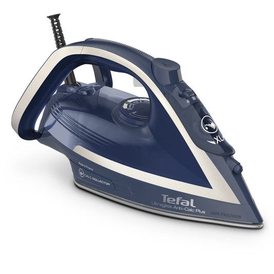 Plancha de Vapor Tefal Azul y Blanco Anti-Kalk Plus Suela Resistente a Arañazos 2800 W