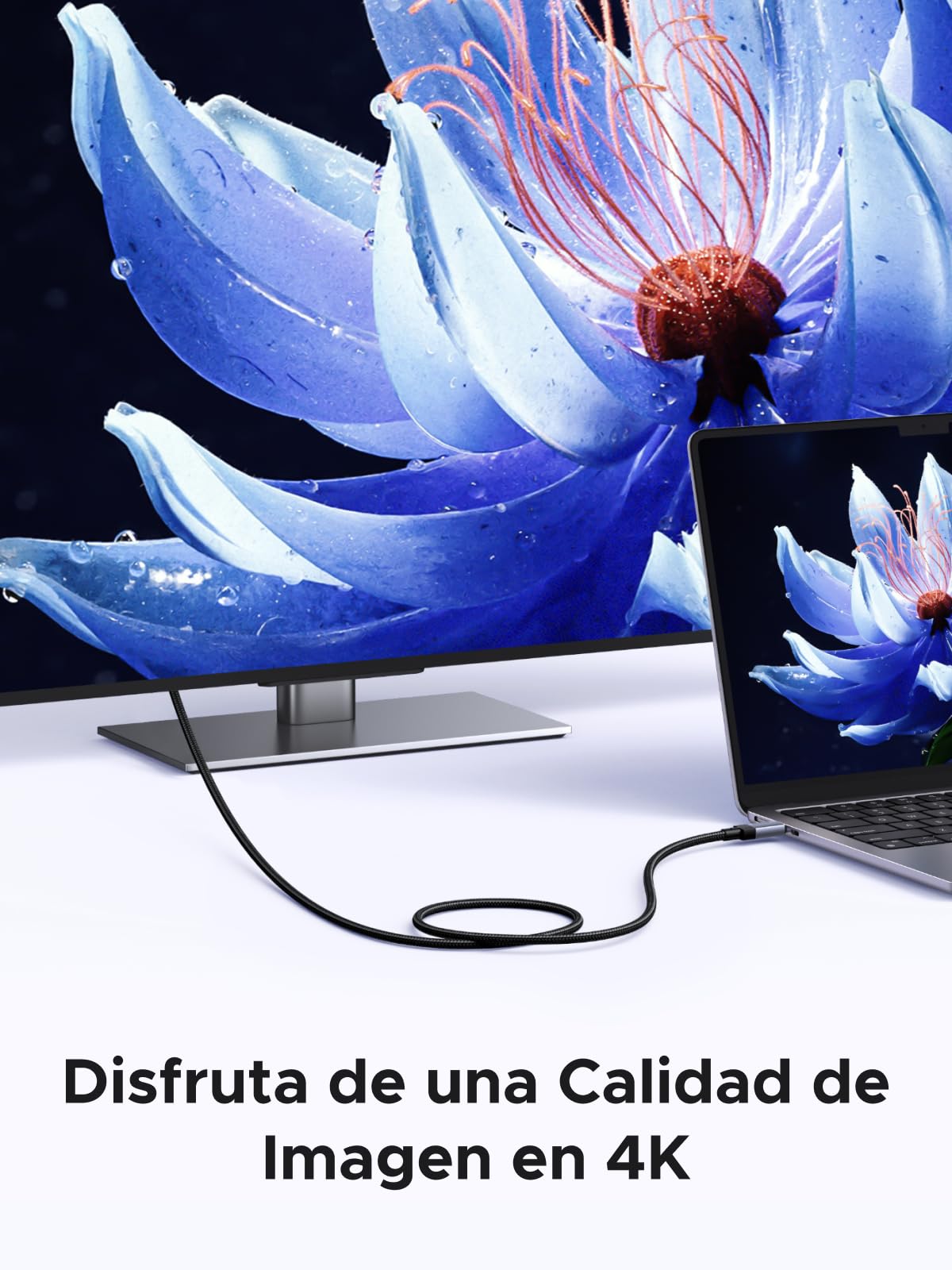Cable de Datos UGREEN USB C Negro 240W Carga Rápida PD 3.1 10Gbps 4K 60Hz 1M
